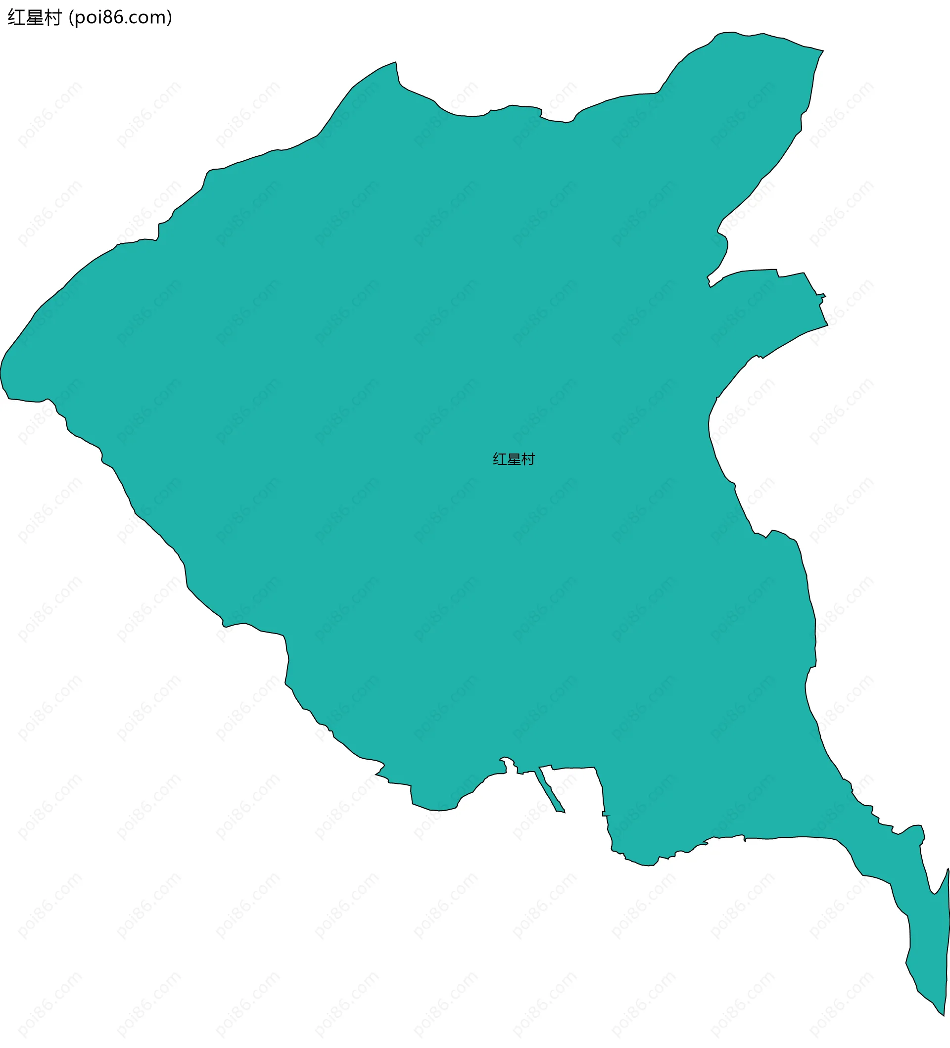 红星村边界地图
