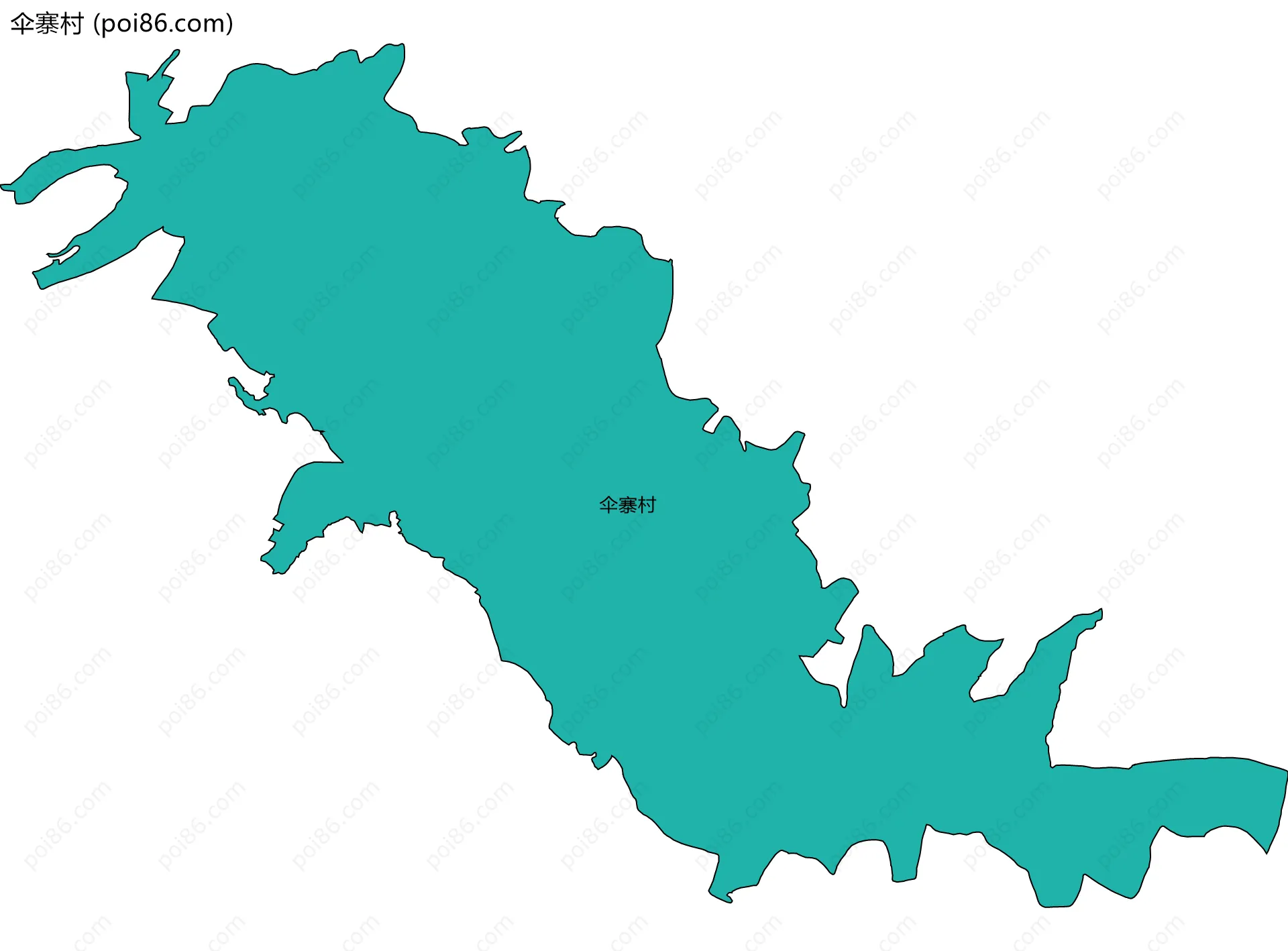 伞寨村边界地图