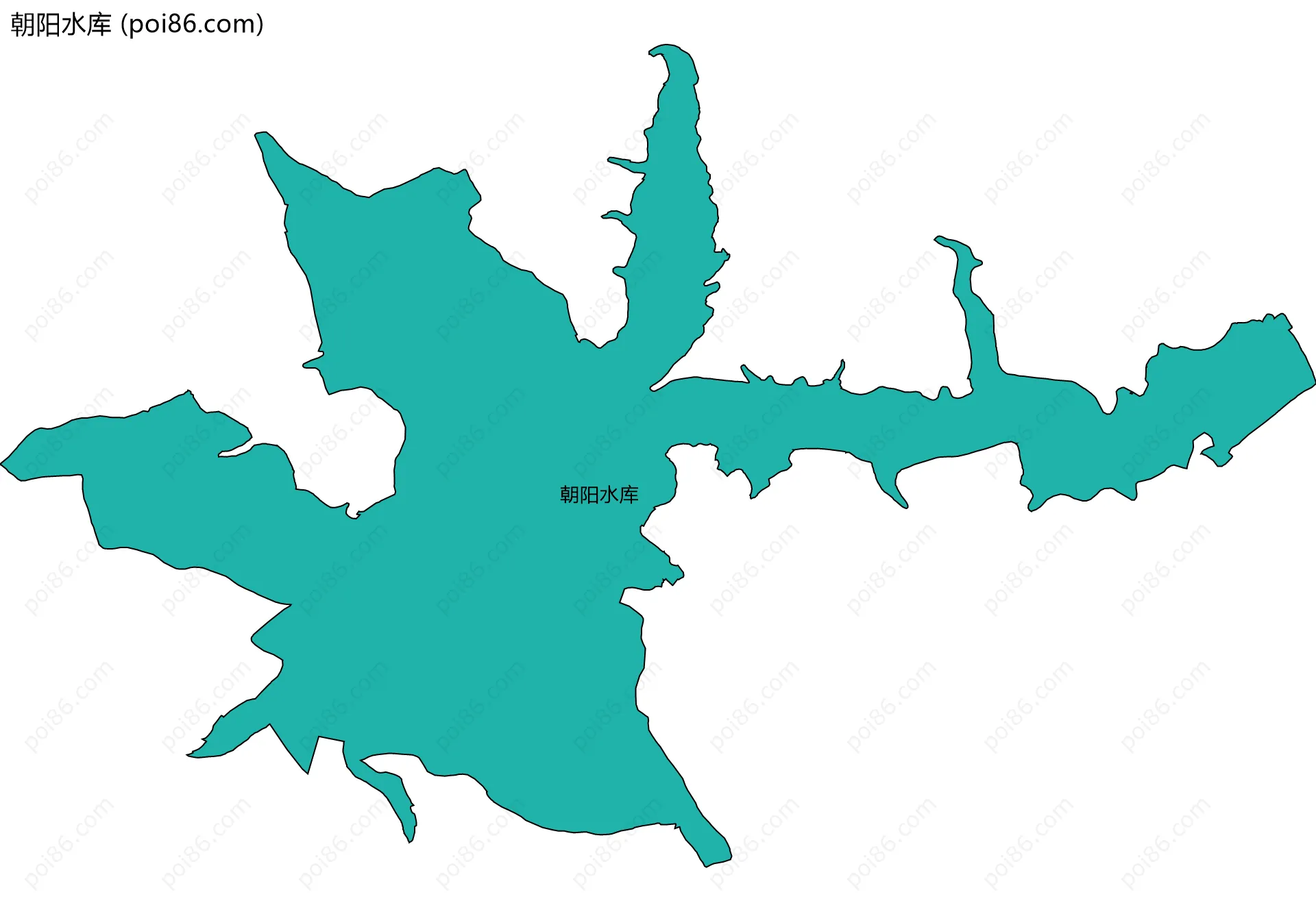 朝阳水库边界地图