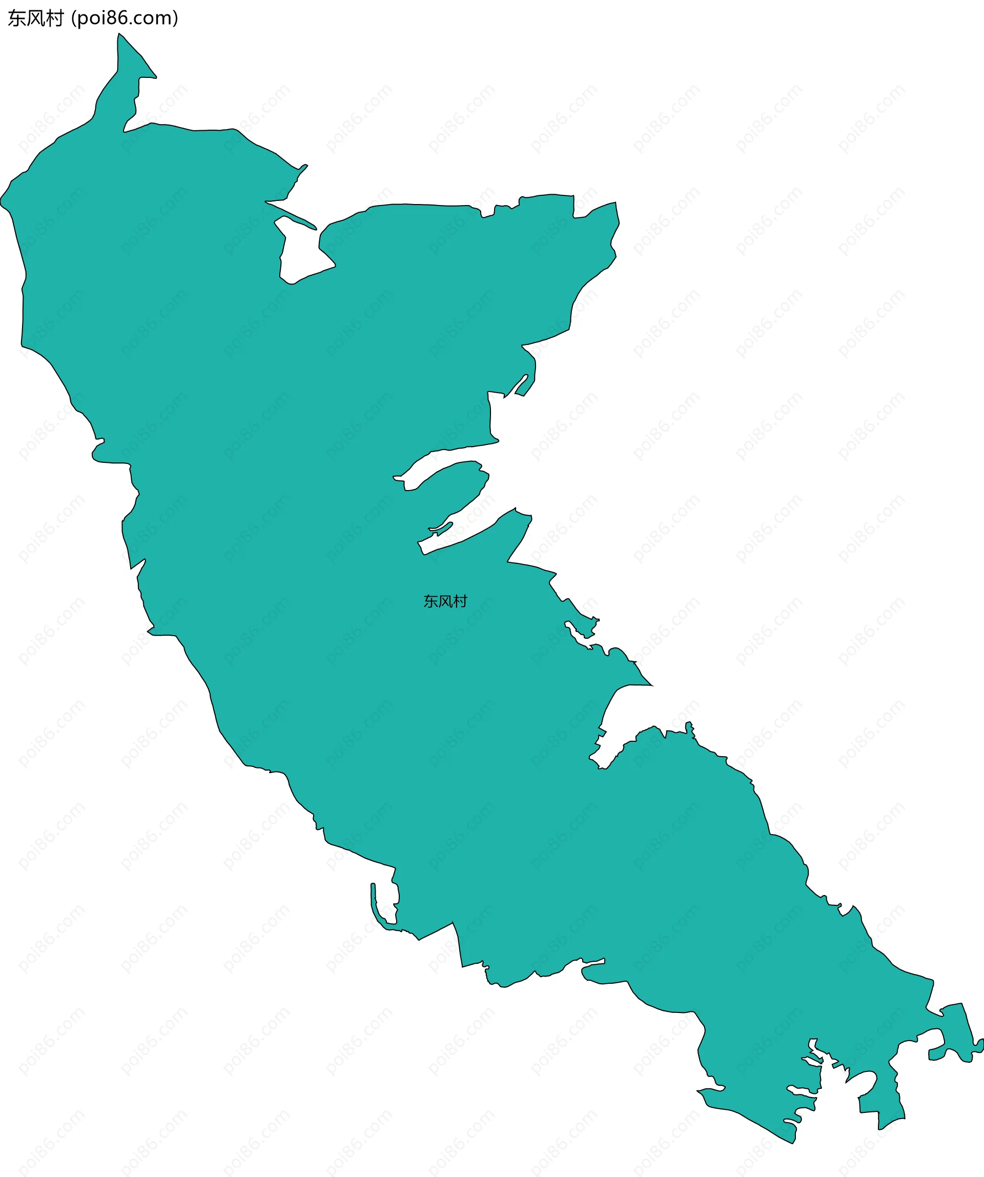 东风村边界地图