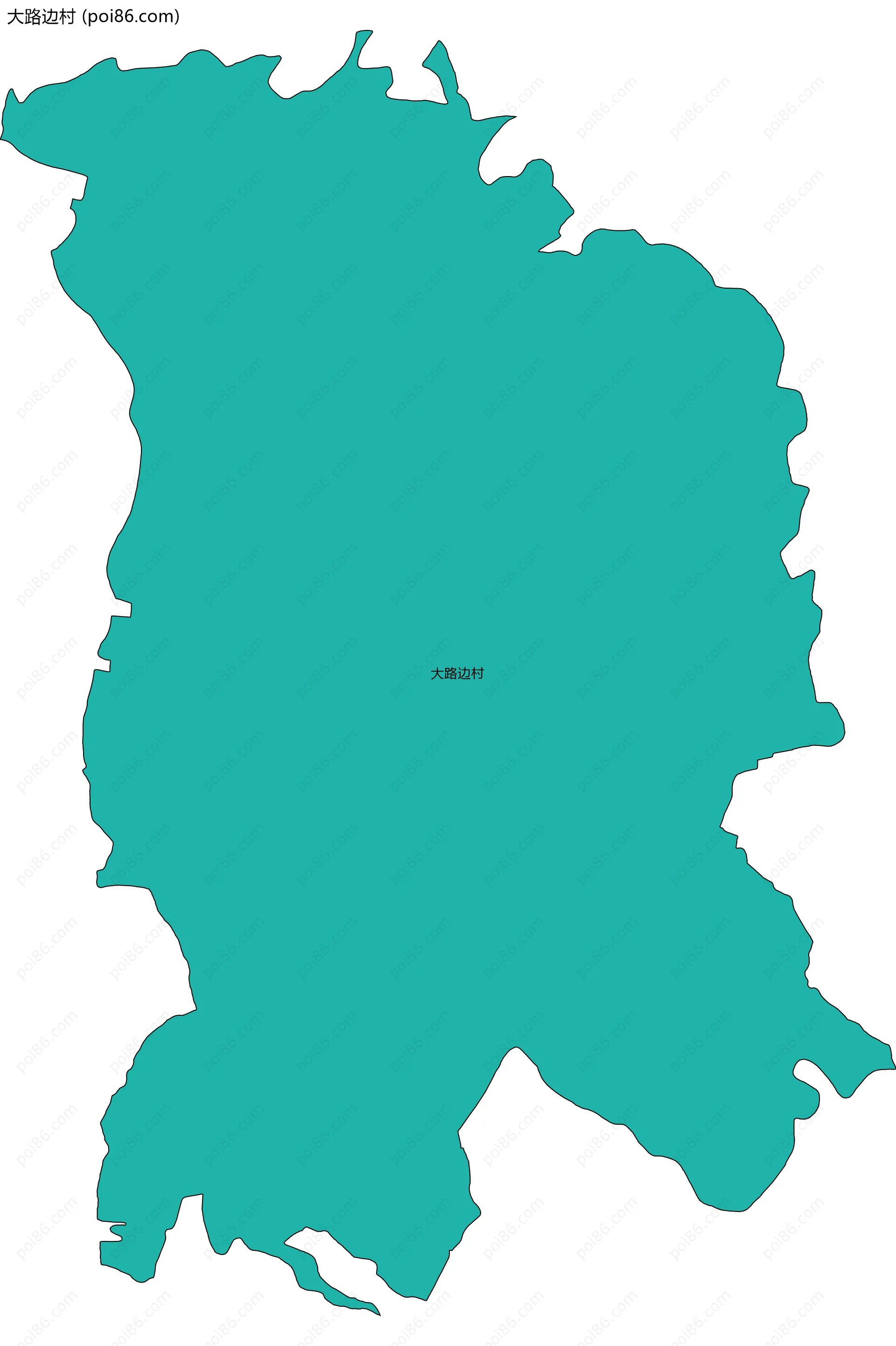 大路边村边界地图
