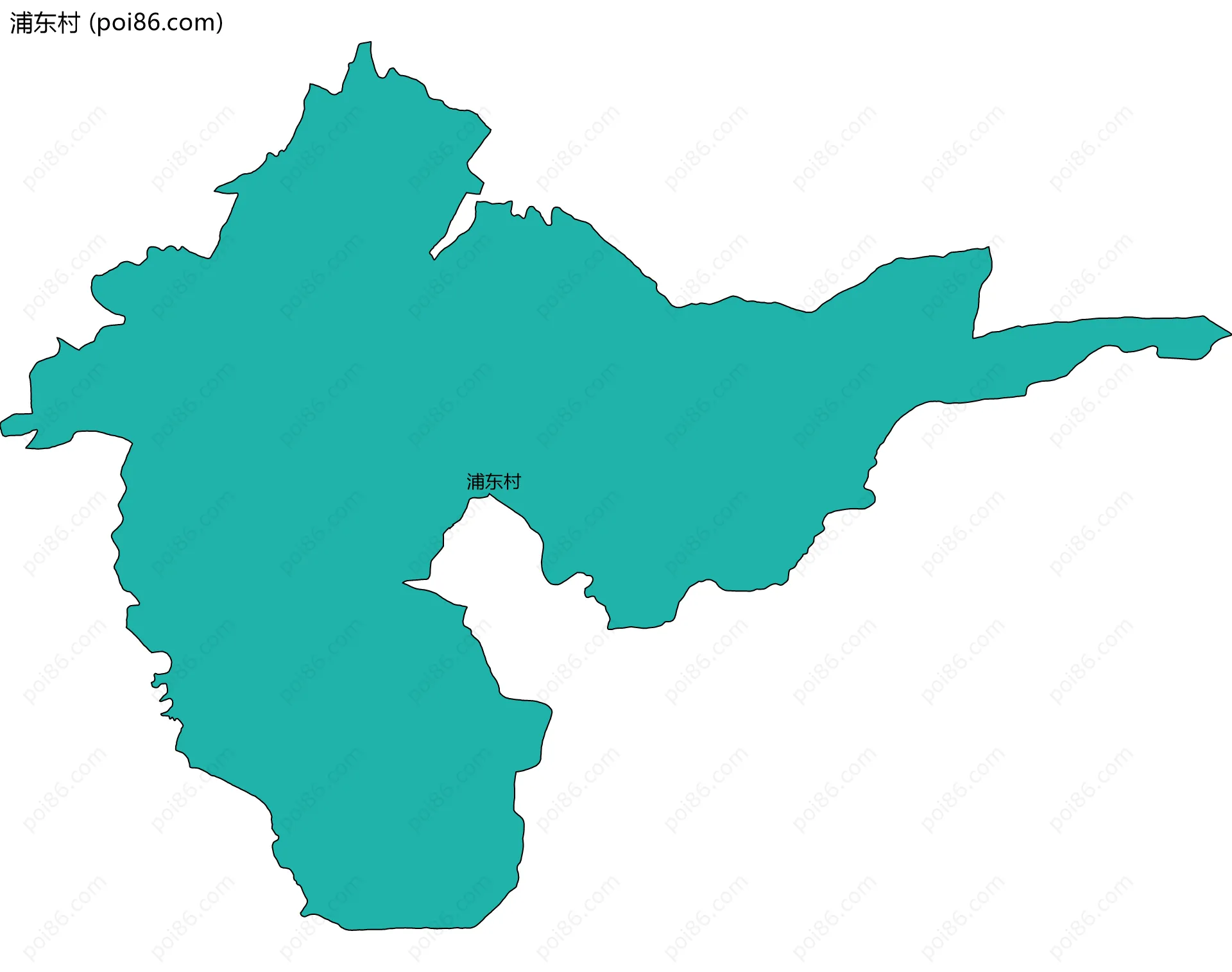 浦东村边界地图