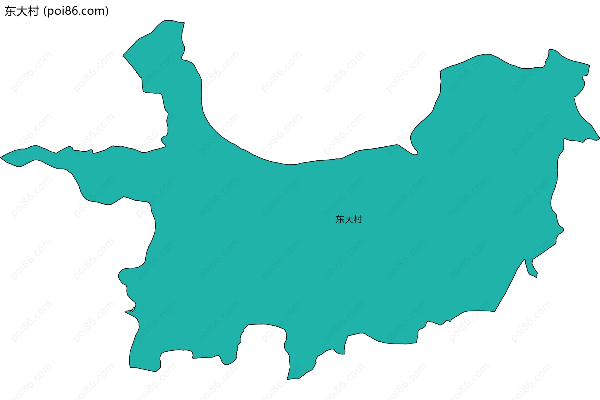 东大村边界地图