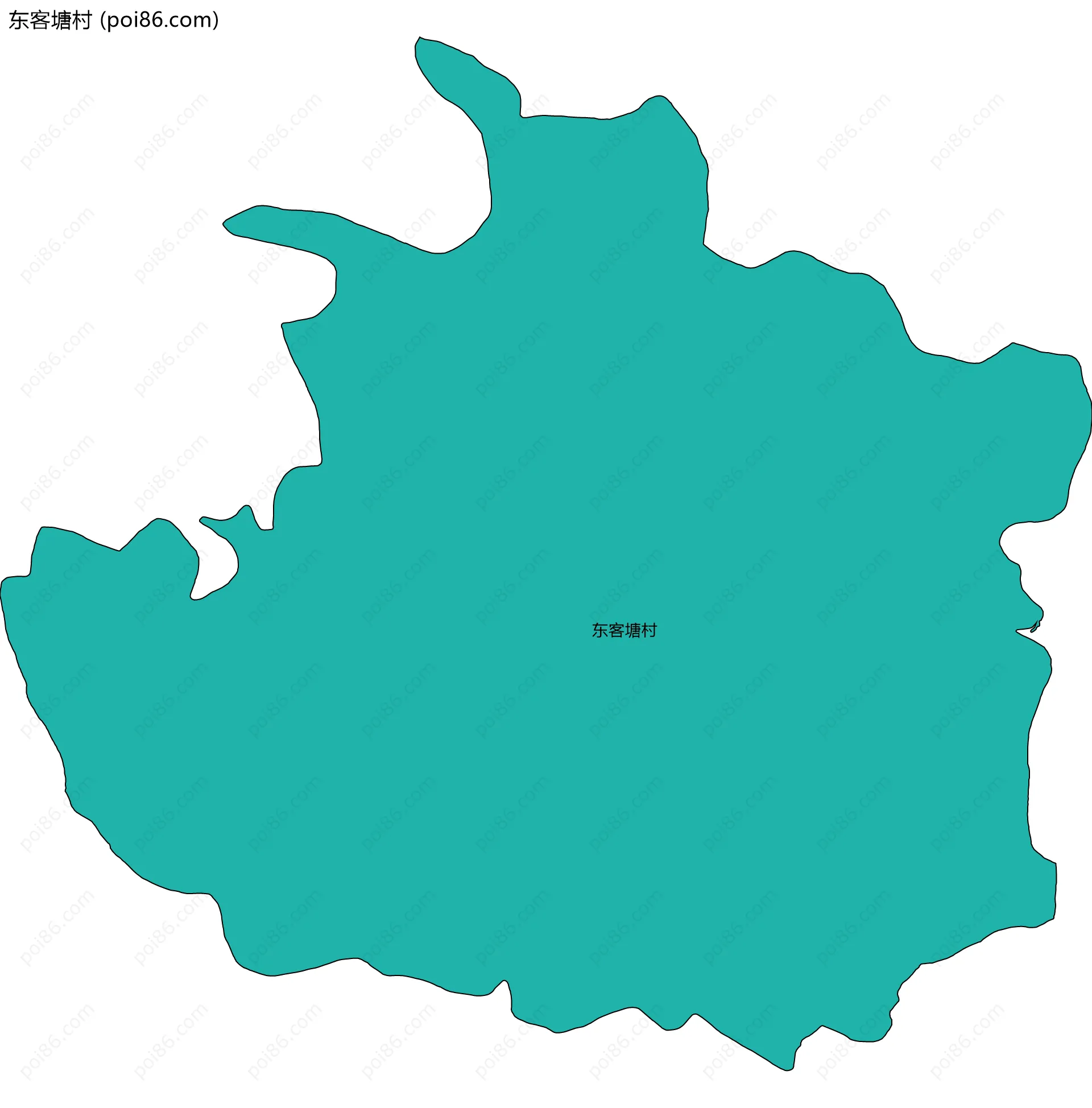 东客塘村边界地图