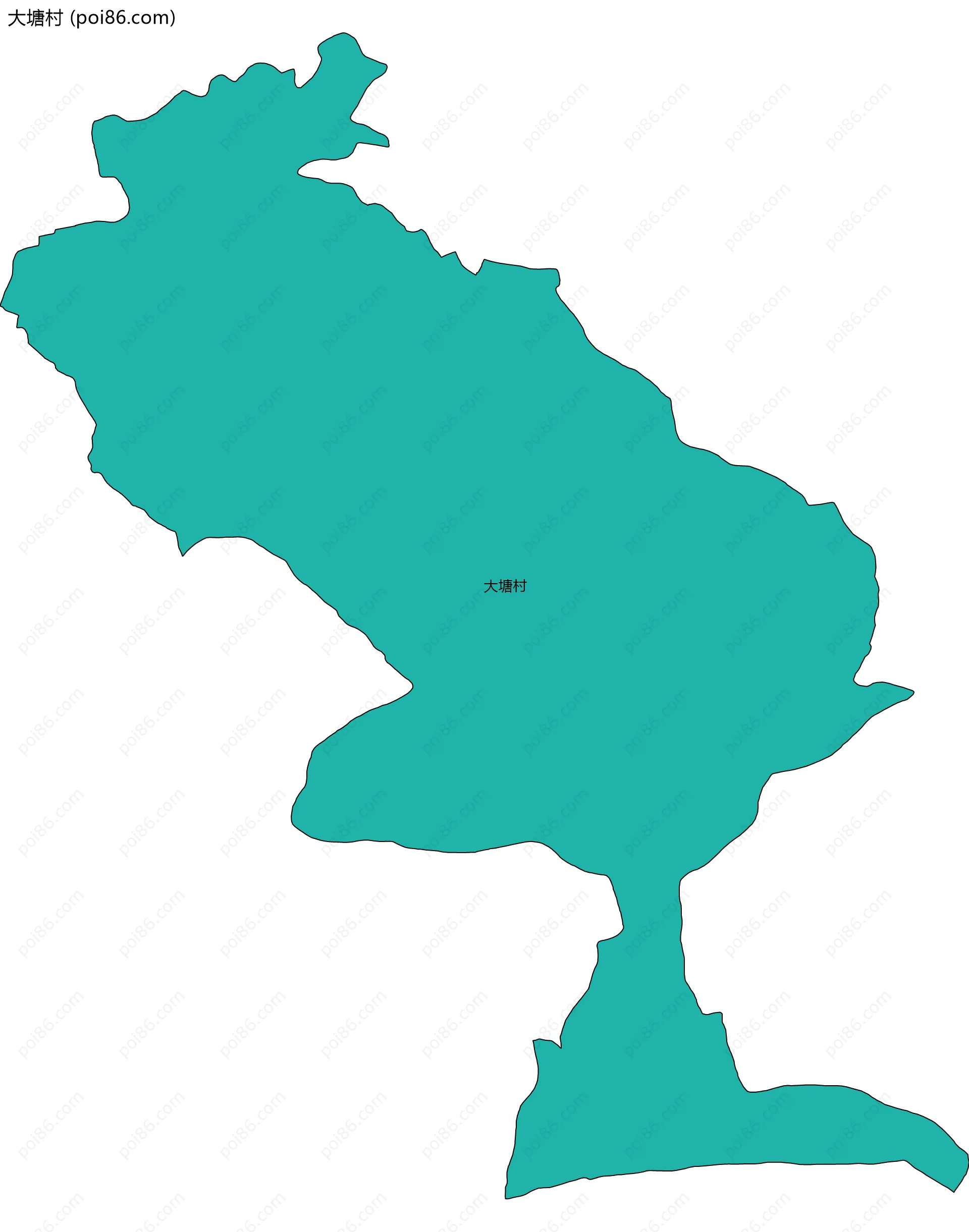 大塘村边界地图