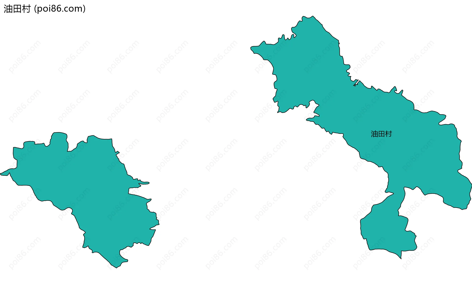 油田村边界地图