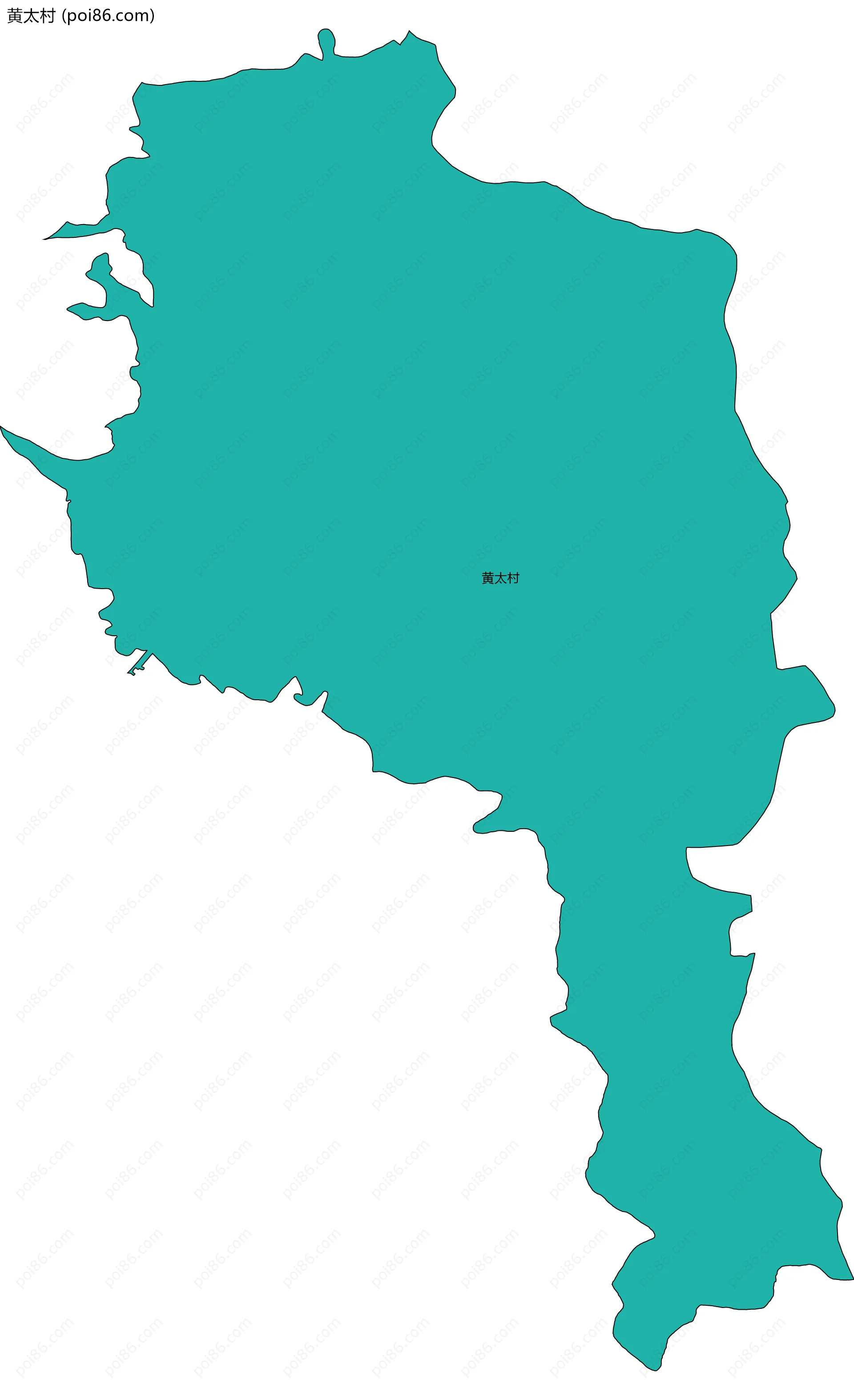 黄太村边界地图