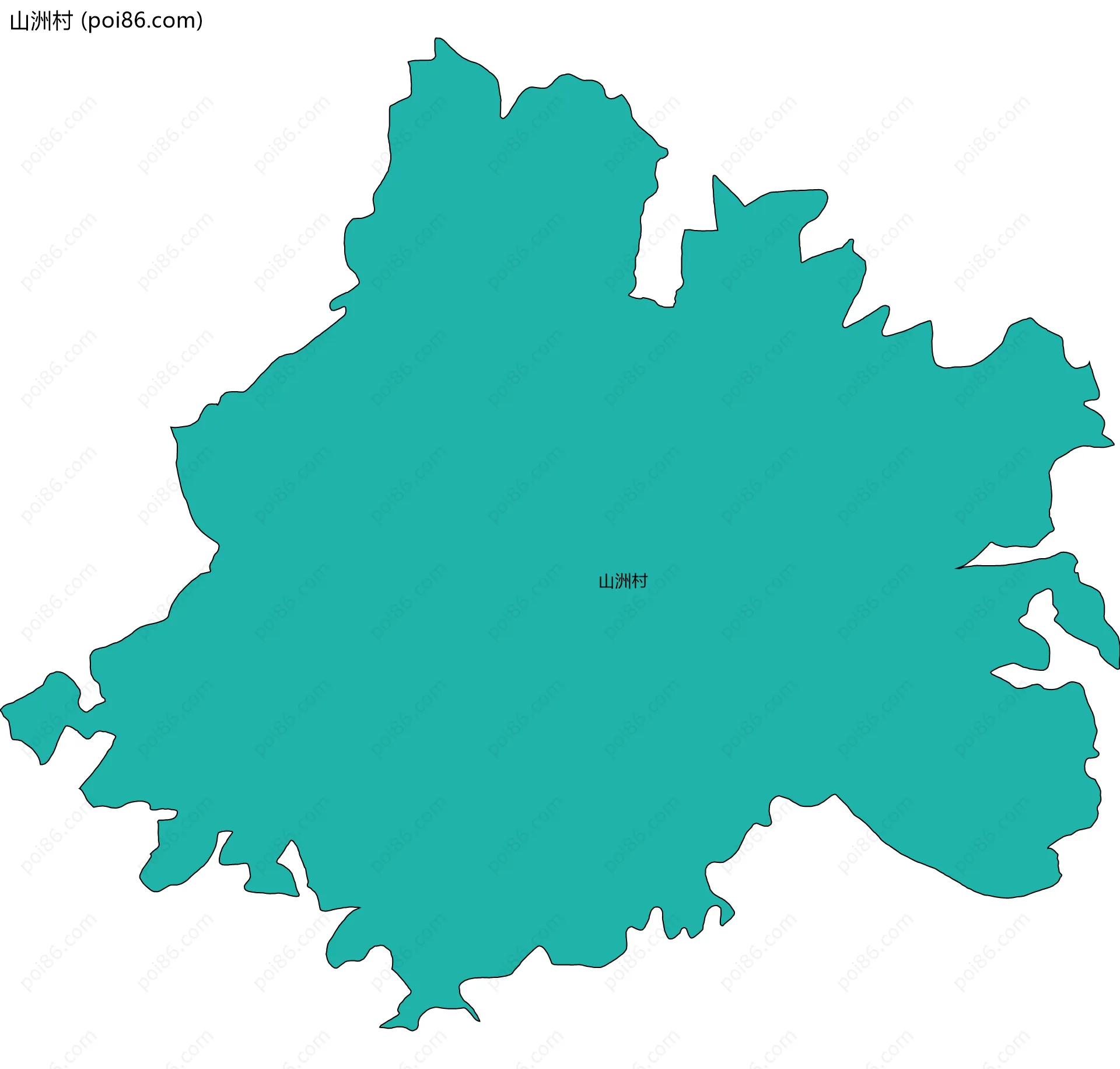 山洲村边界地图