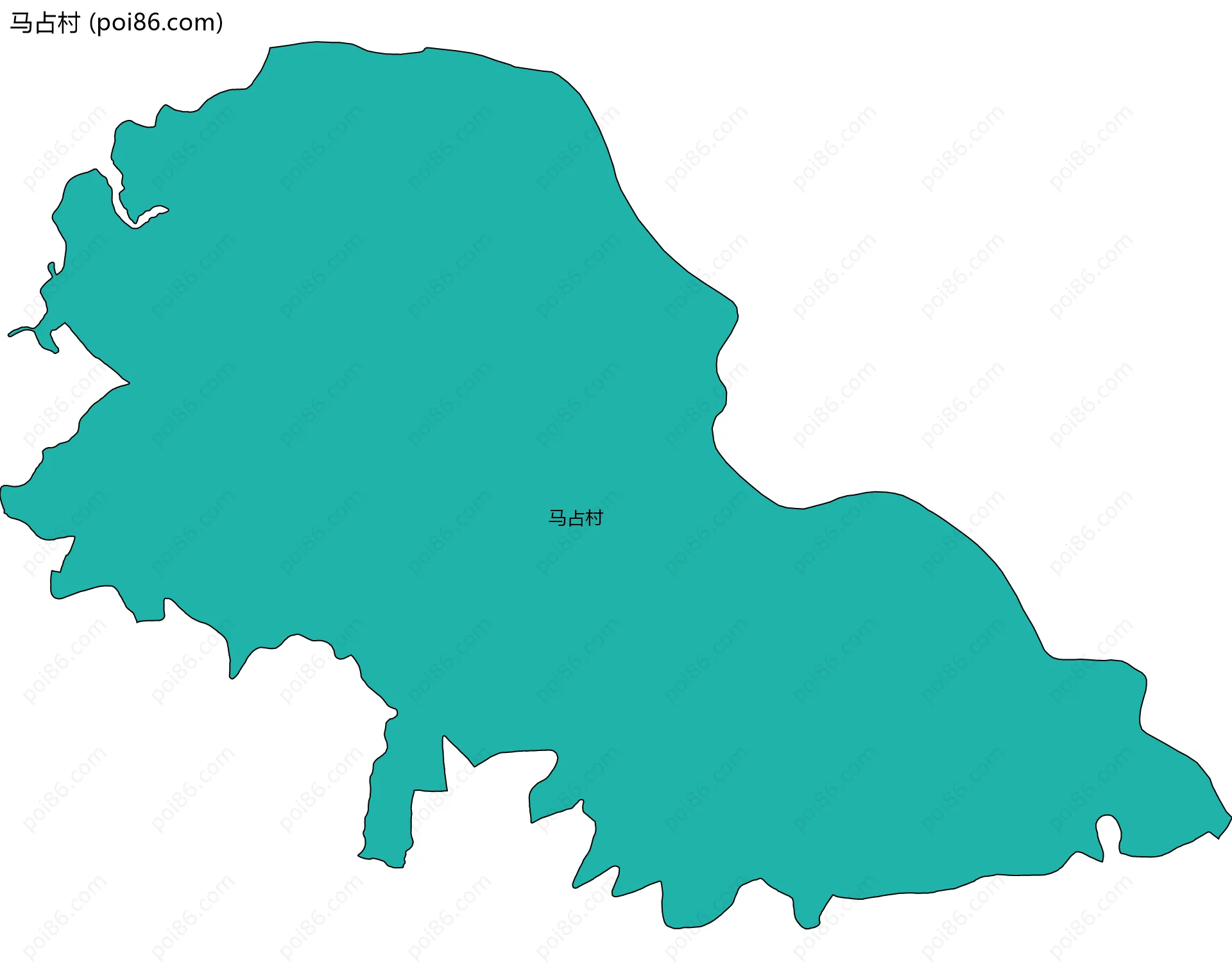 马占村边界地图