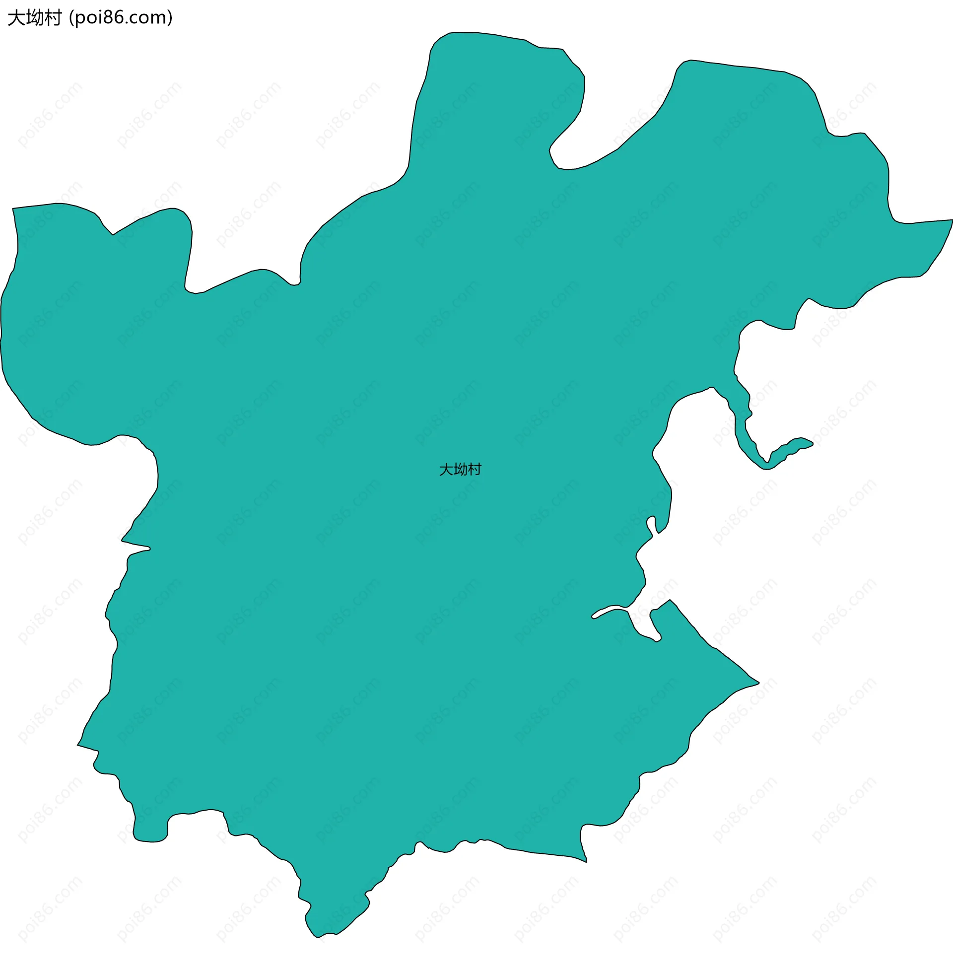 大坳村边界地图