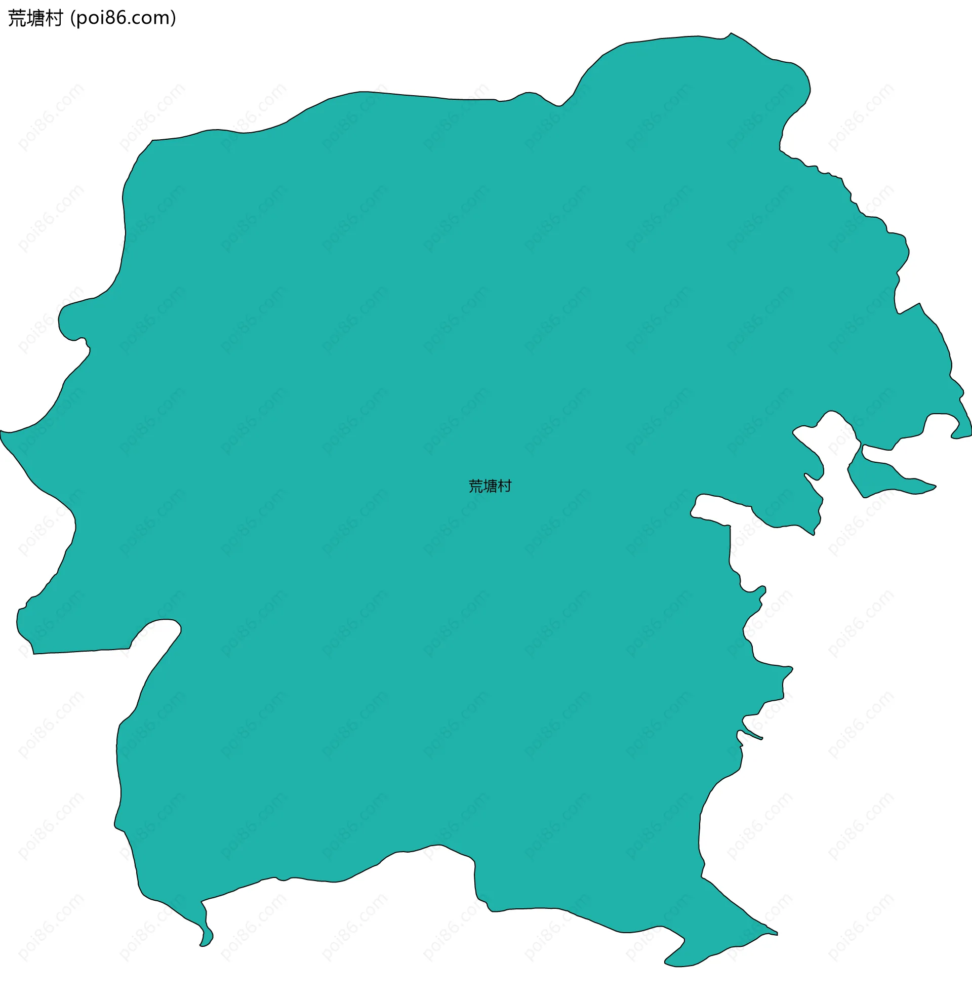 荒塘村边界地图