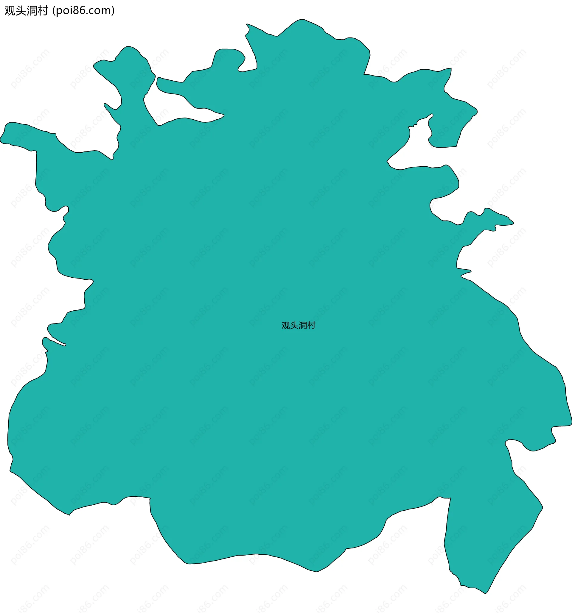 观头洞村边界地图