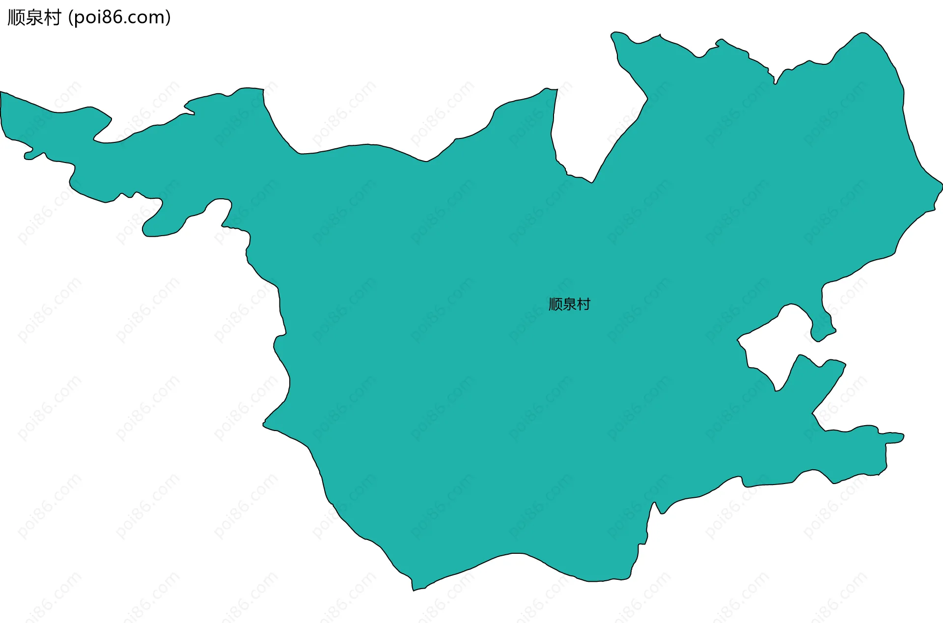 顺泉村边界地图