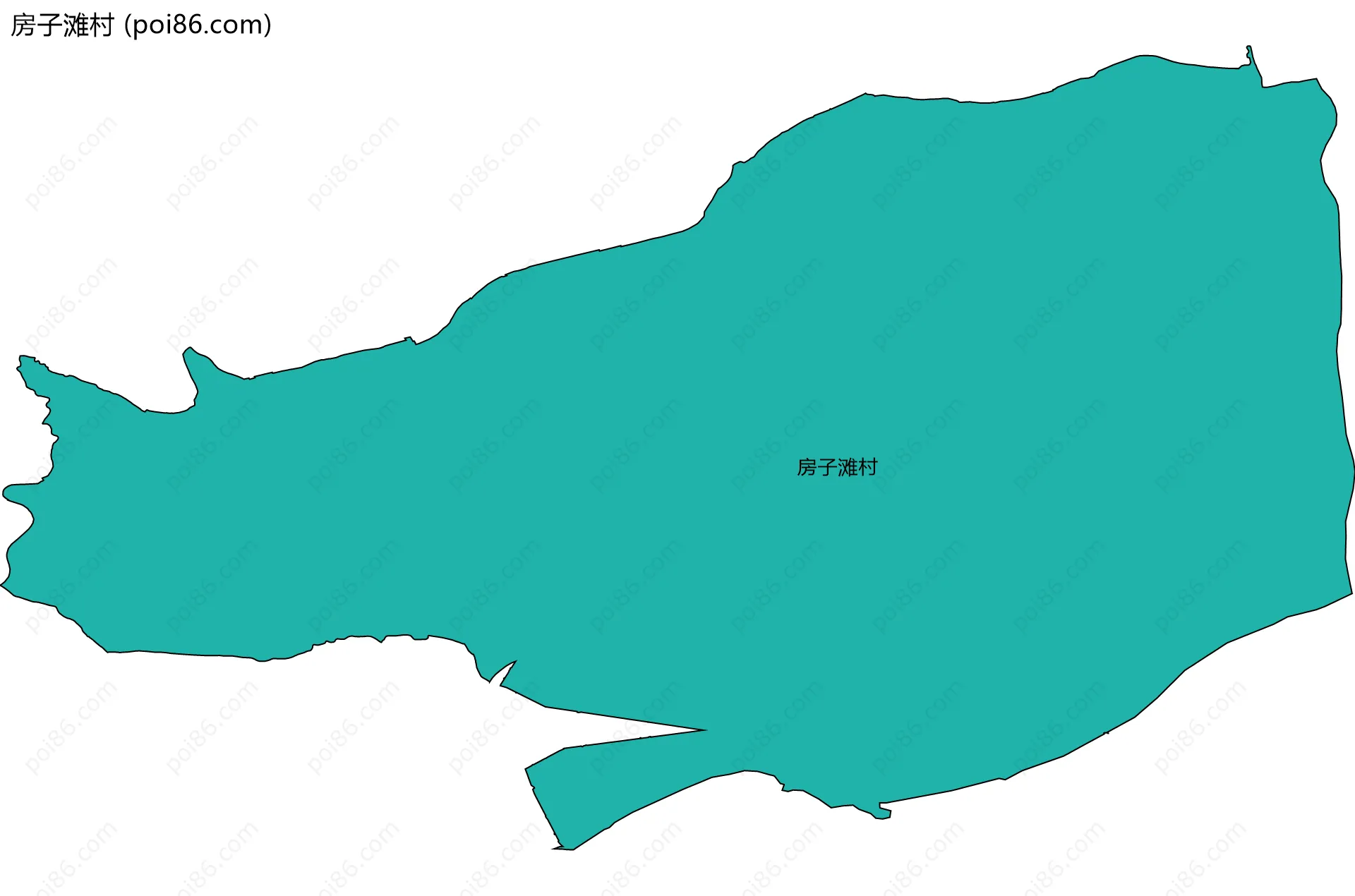 房子滩村边界地图