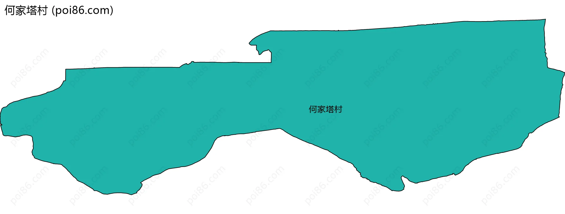 何家塔村边界地图