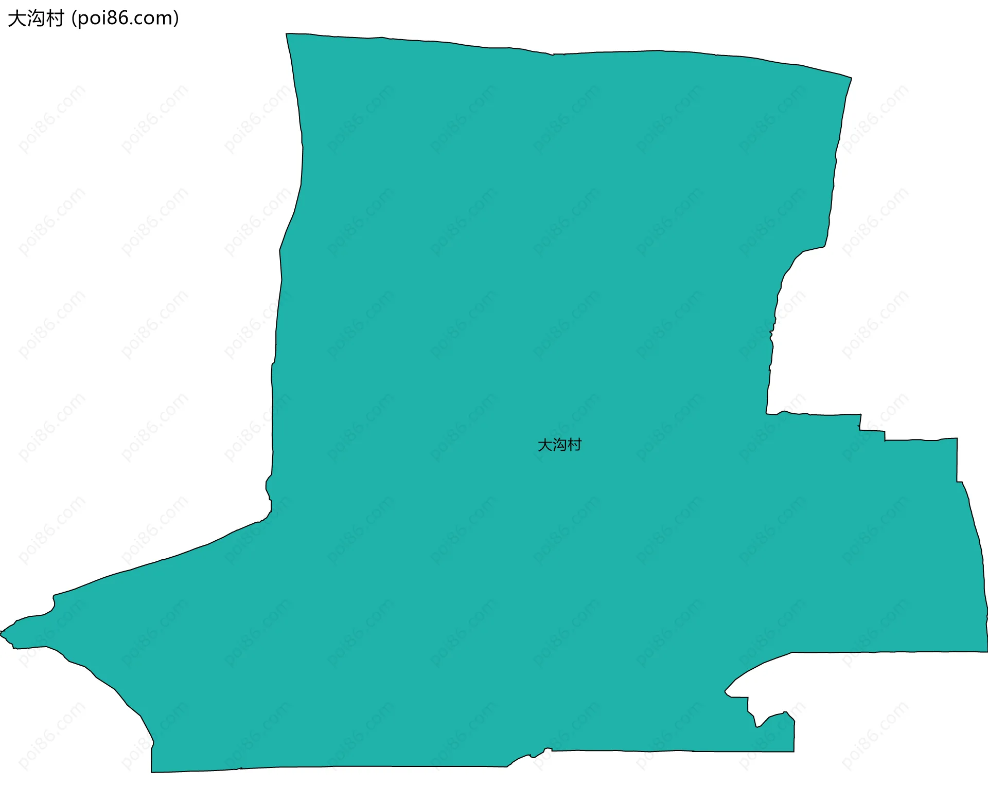 大沟村边界地图
