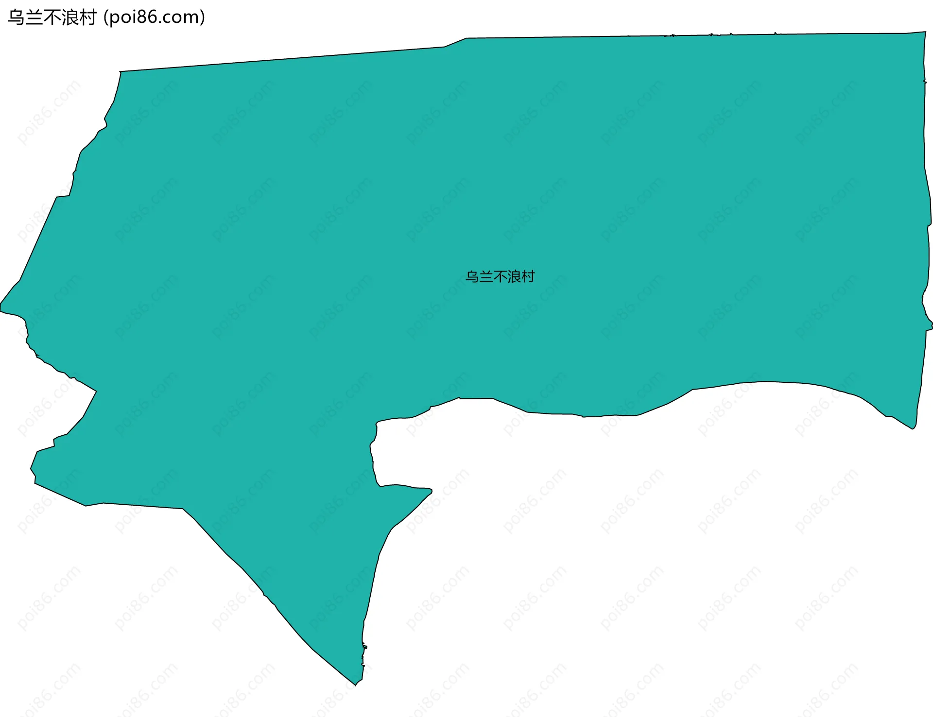 乌兰不浪村边界地图