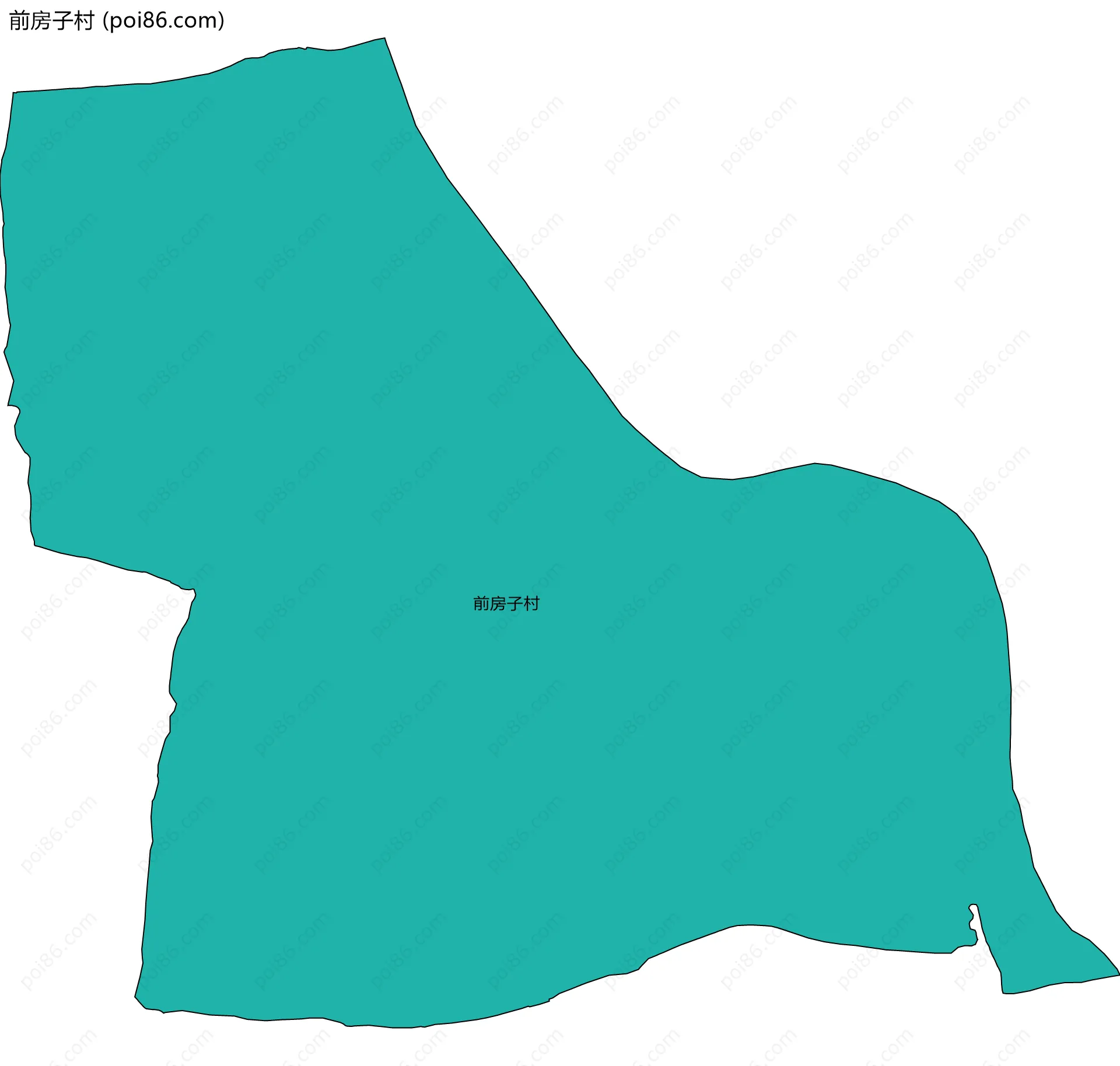 前房子村边界地图
