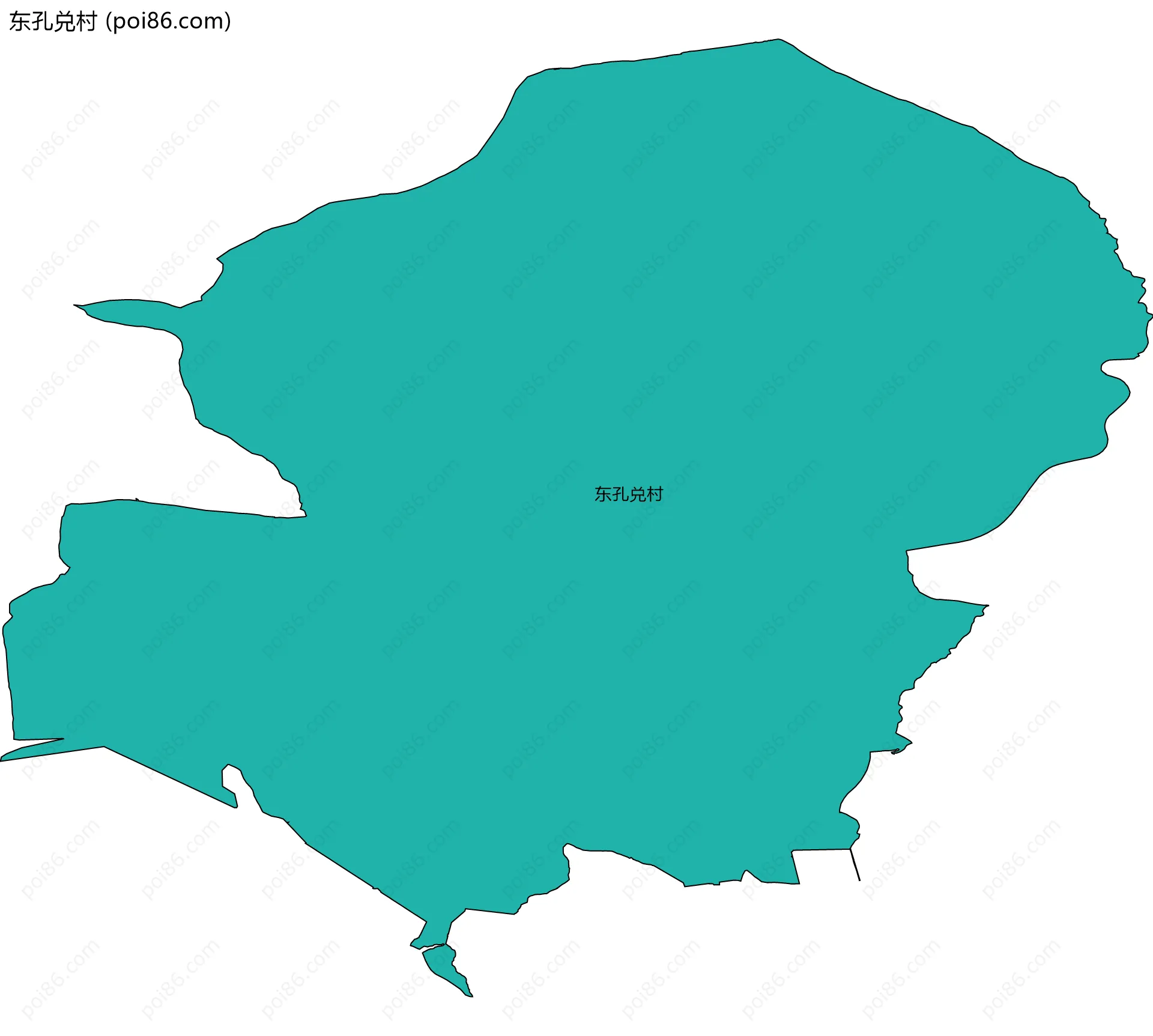 东孔兑村边界地图