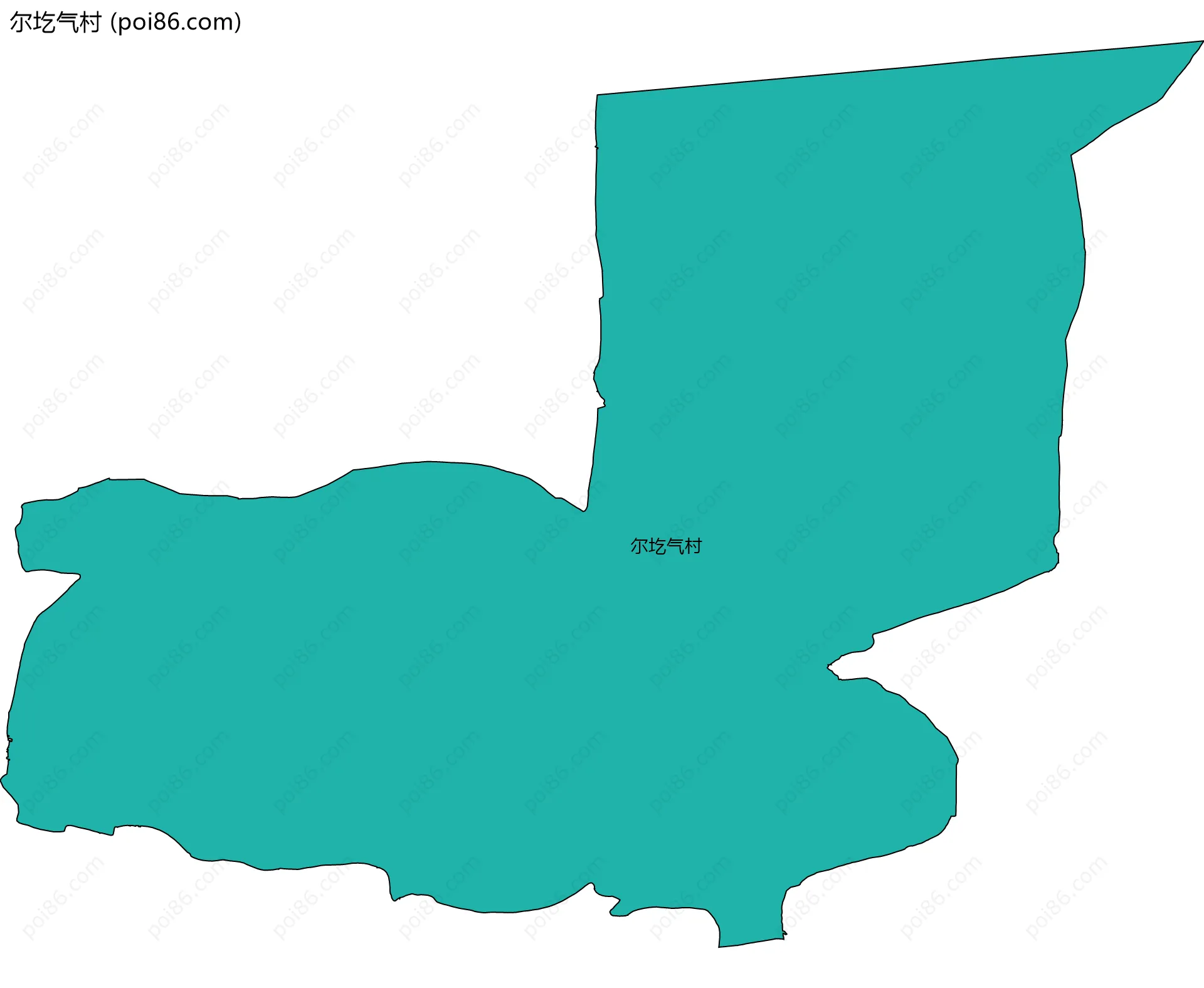 尔圪气村边界地图