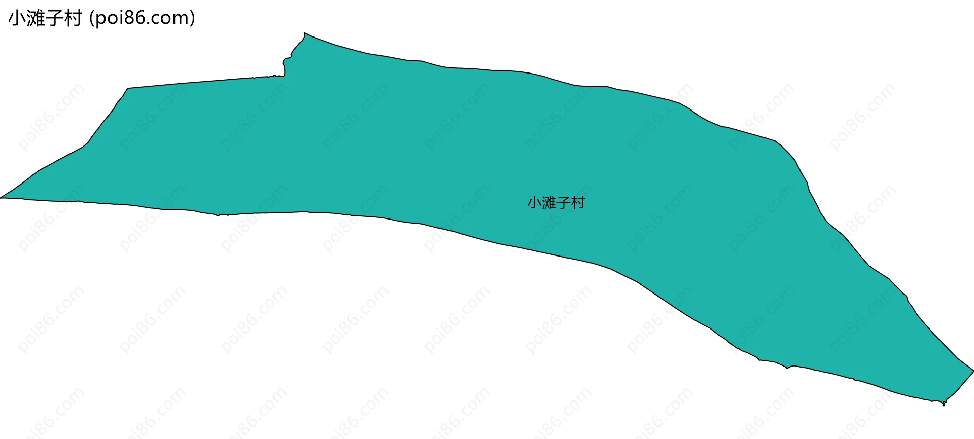 小滩子村边界地图