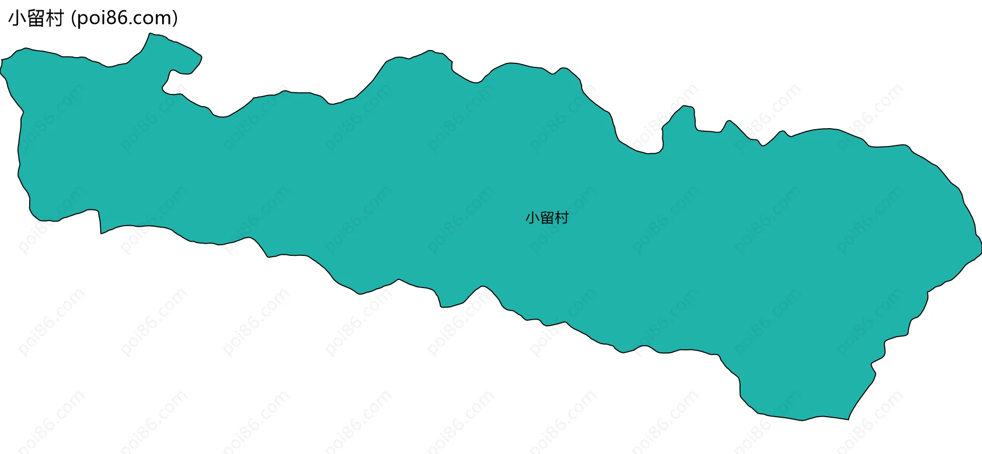 小留村边界地图