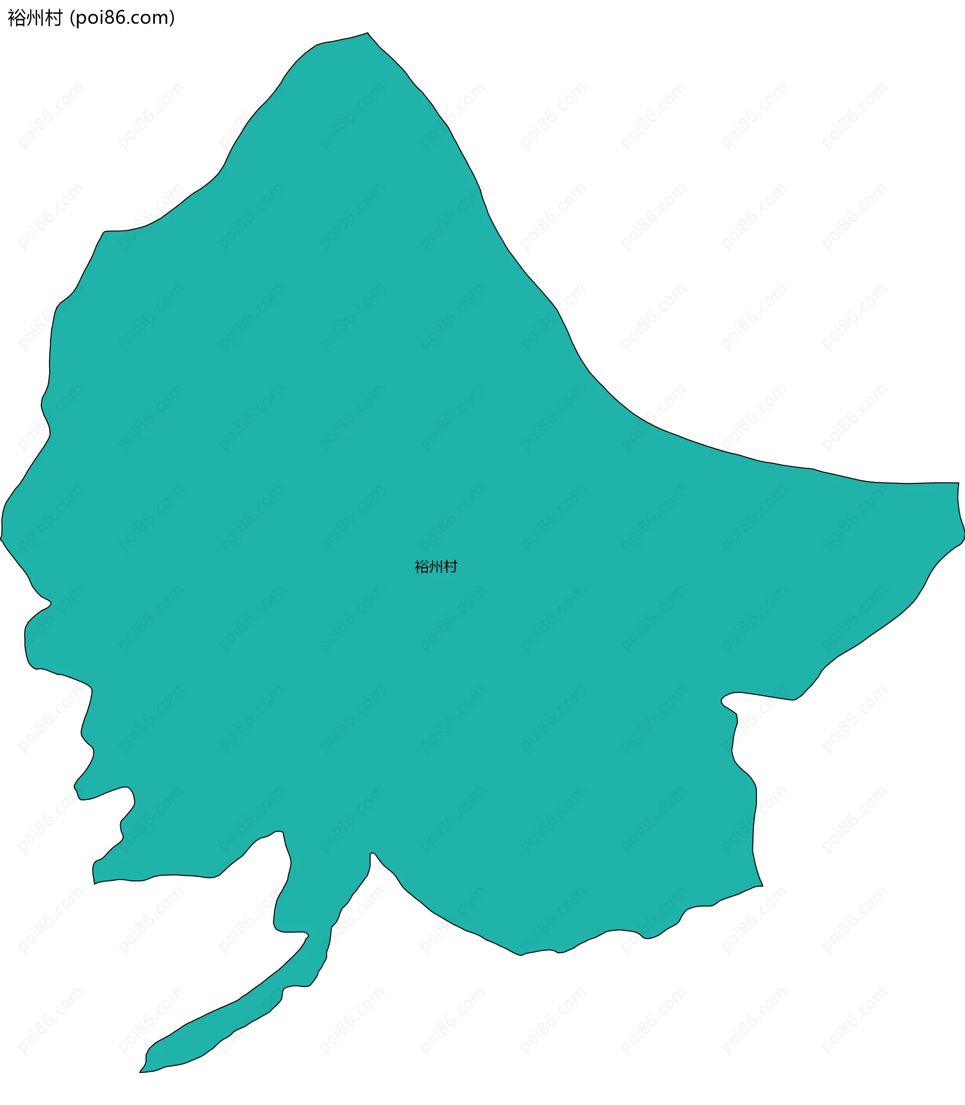 裕州村边界地图