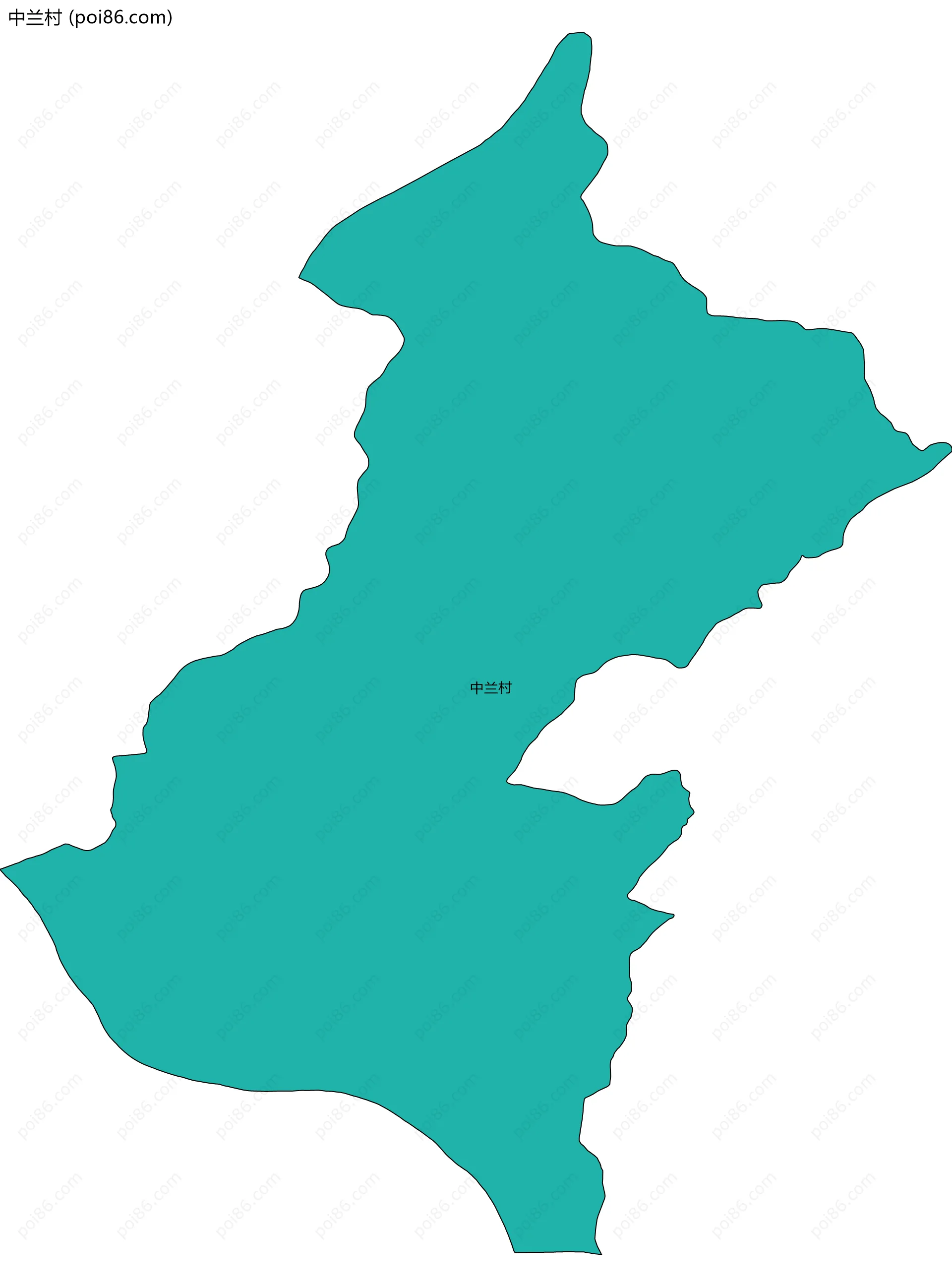 中兰村边界地图