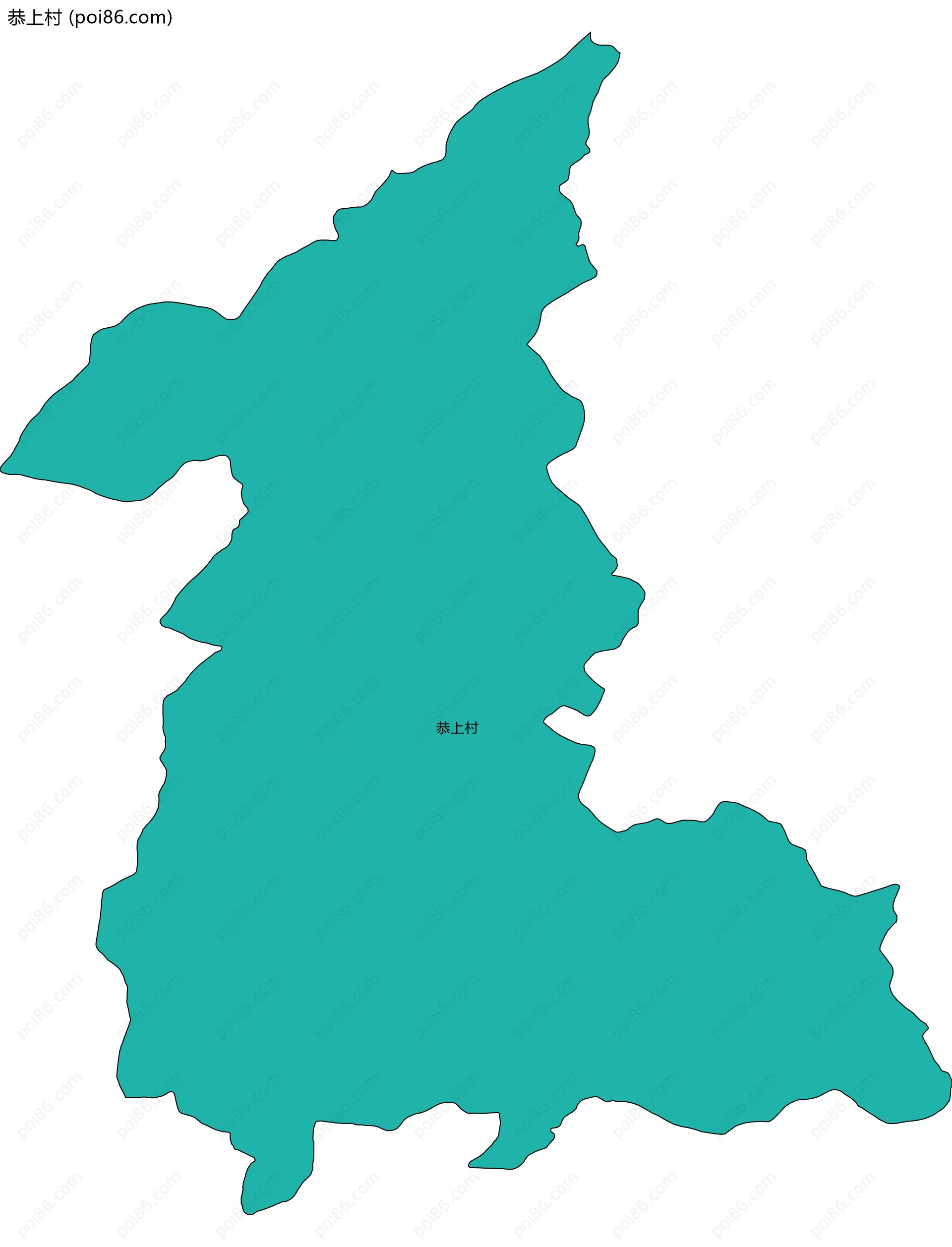 恭上村边界地图