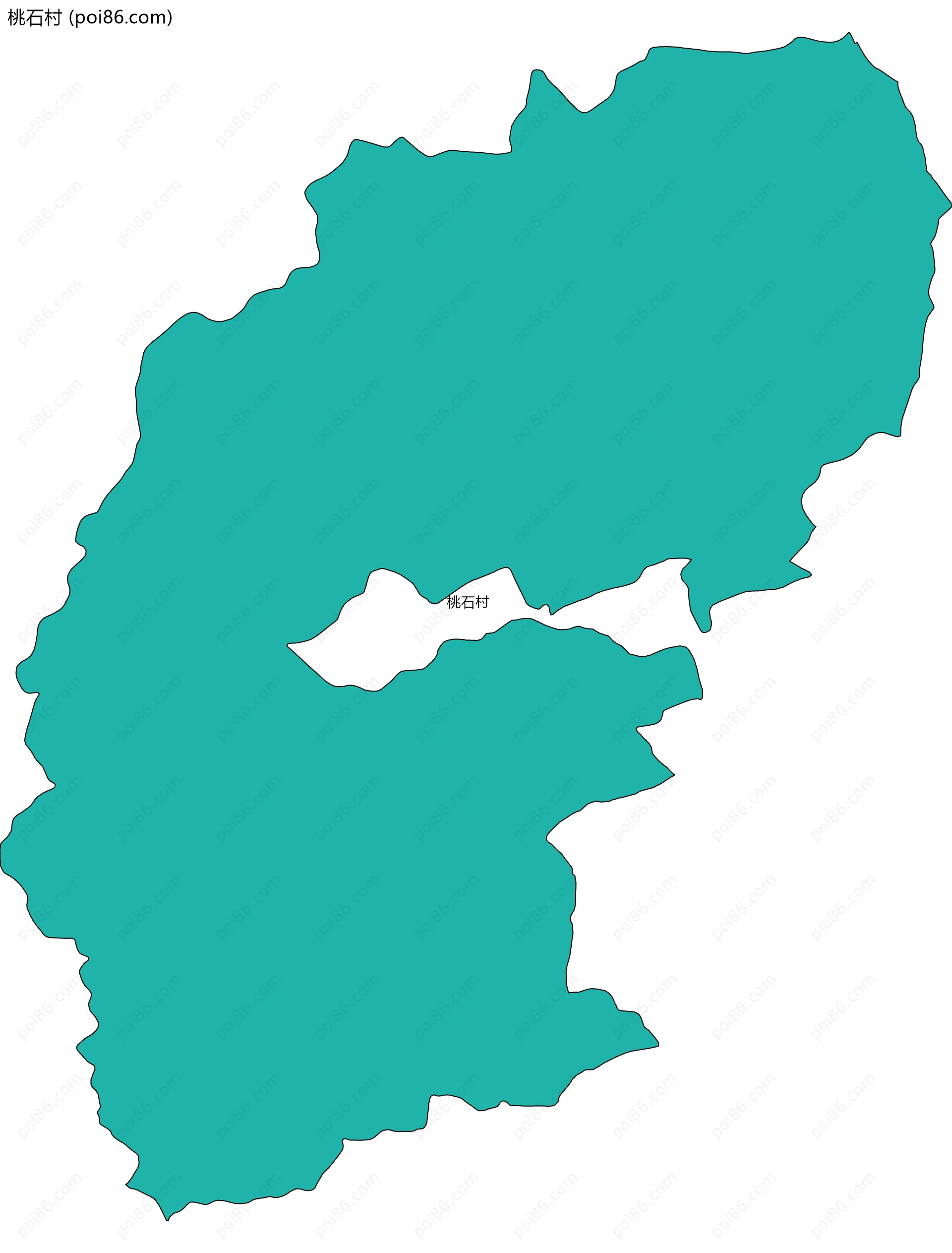 桃石村边界地图