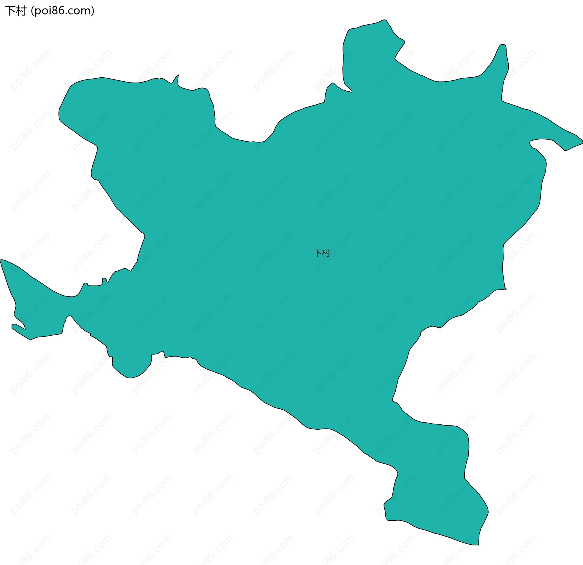 下村边界地图
