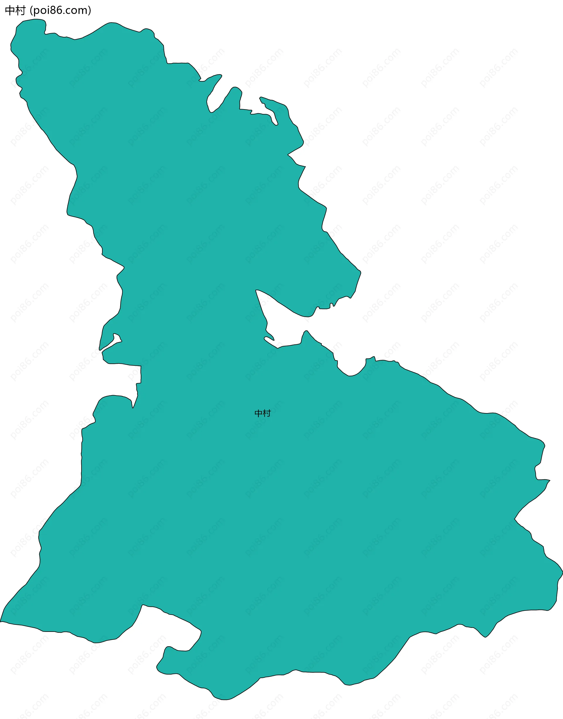 中村边界地图