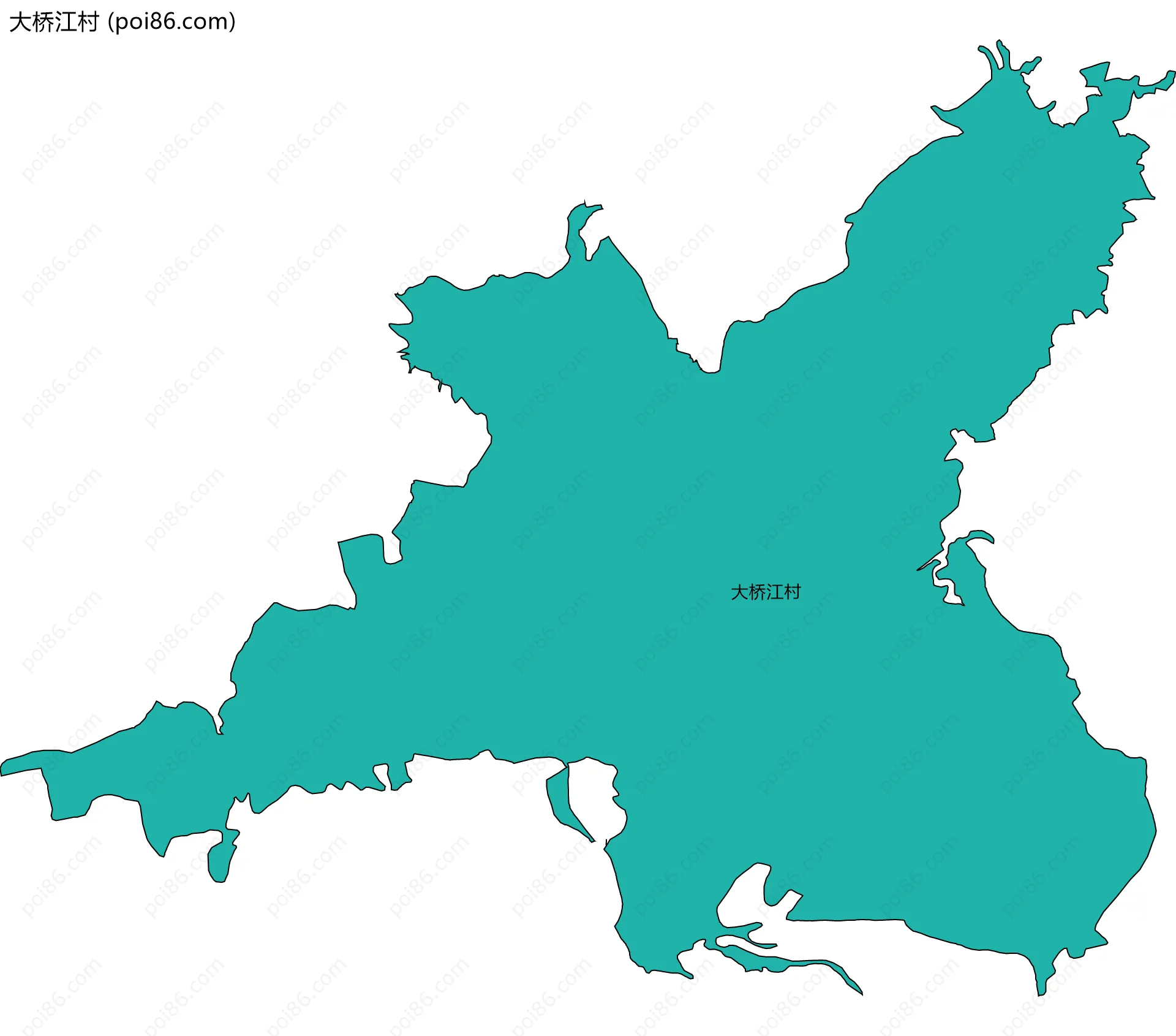 大桥江村边界地图