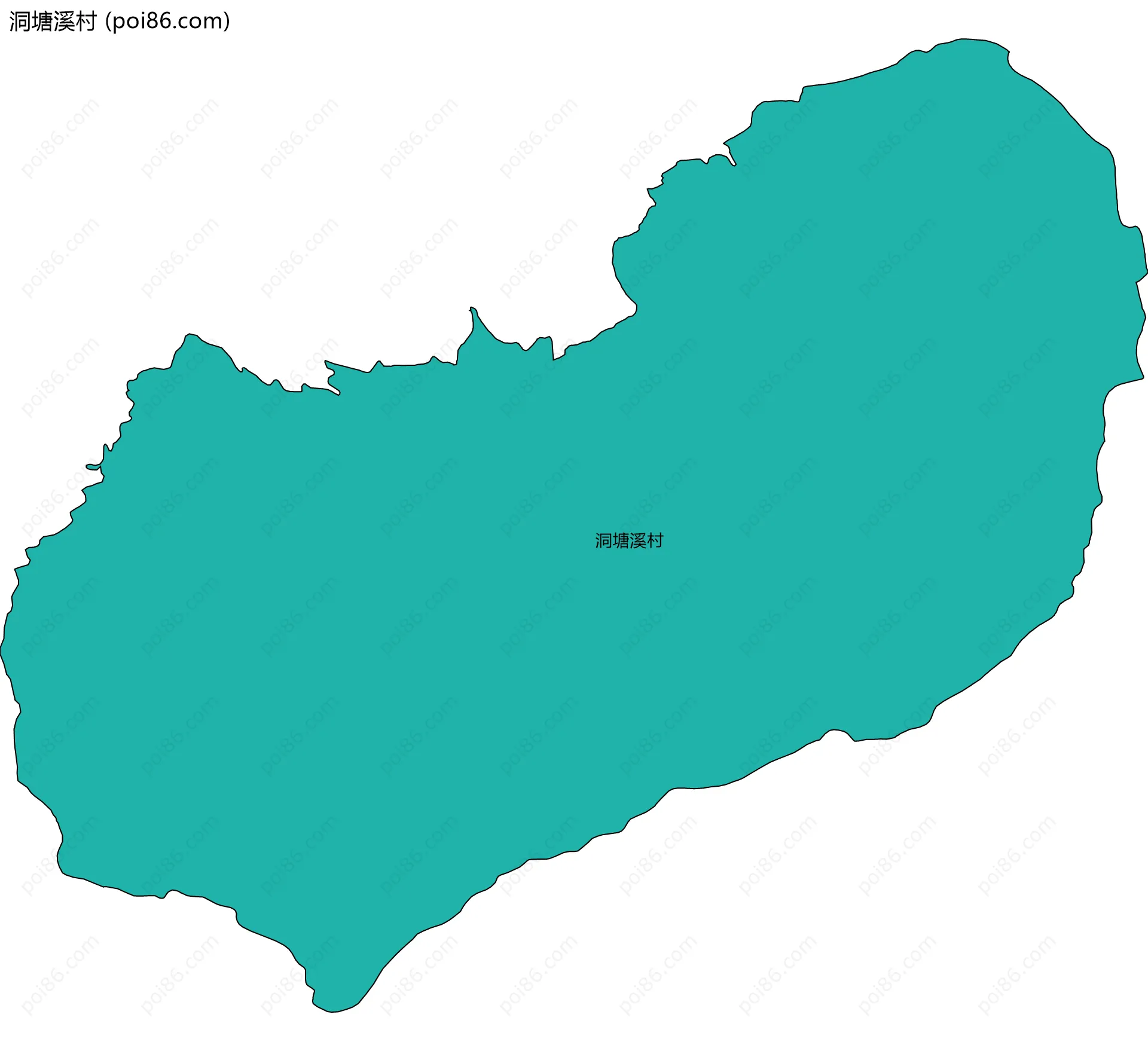 洞塘溪村边界地图