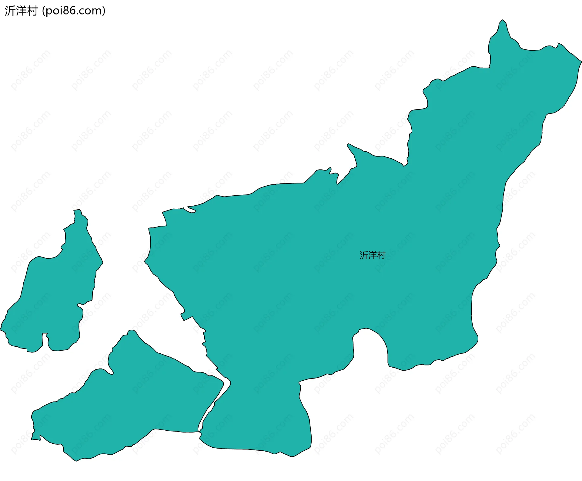 沂洋村边界地图