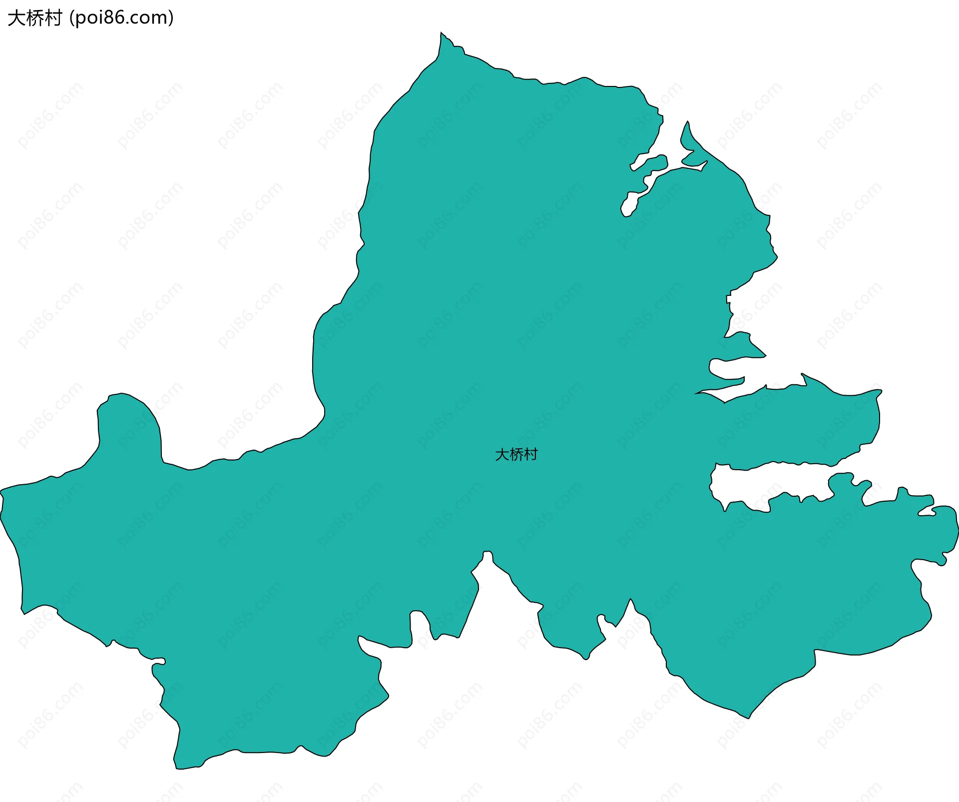 大桥村边界地图
