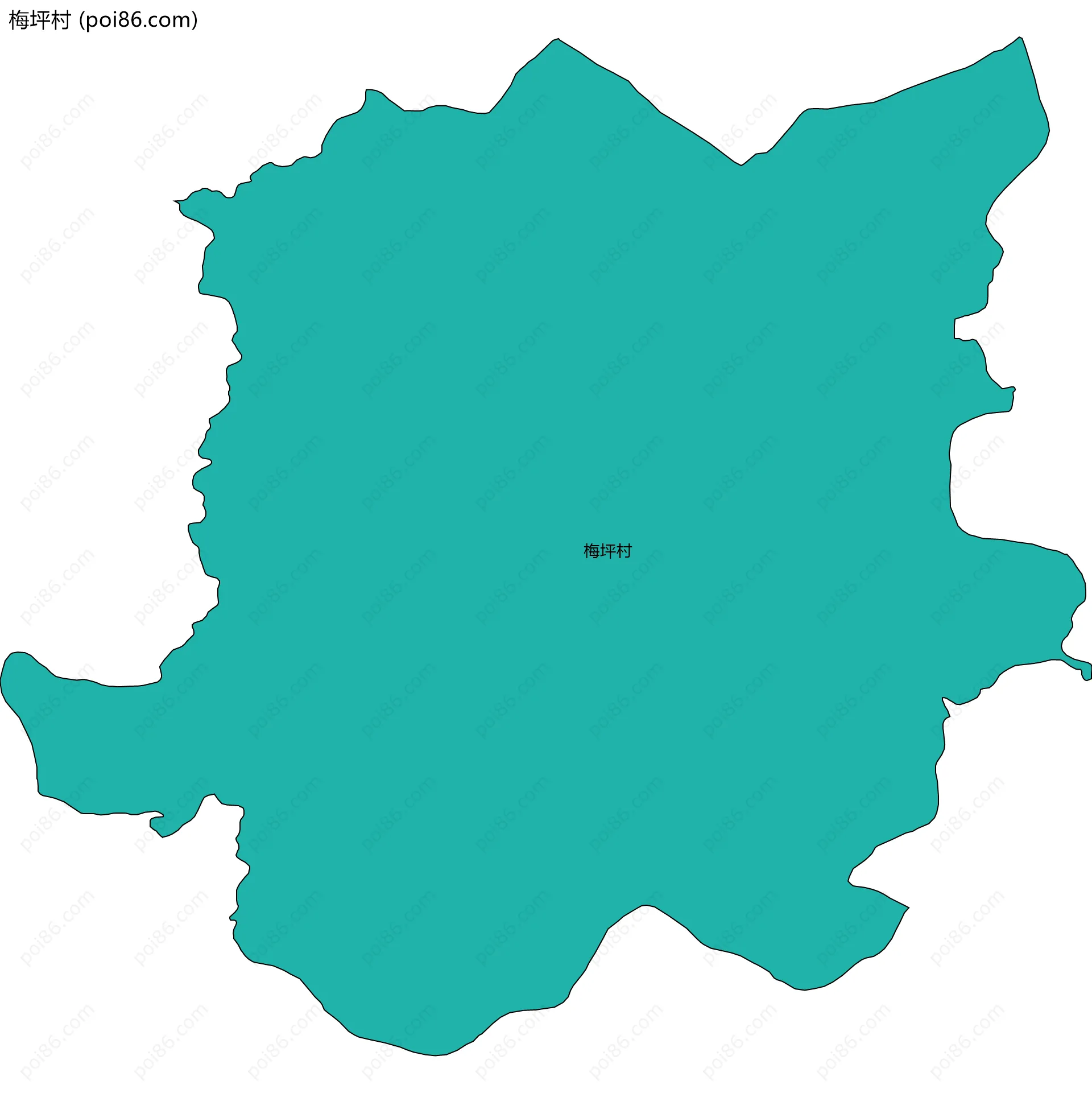 梅坪村边界地图