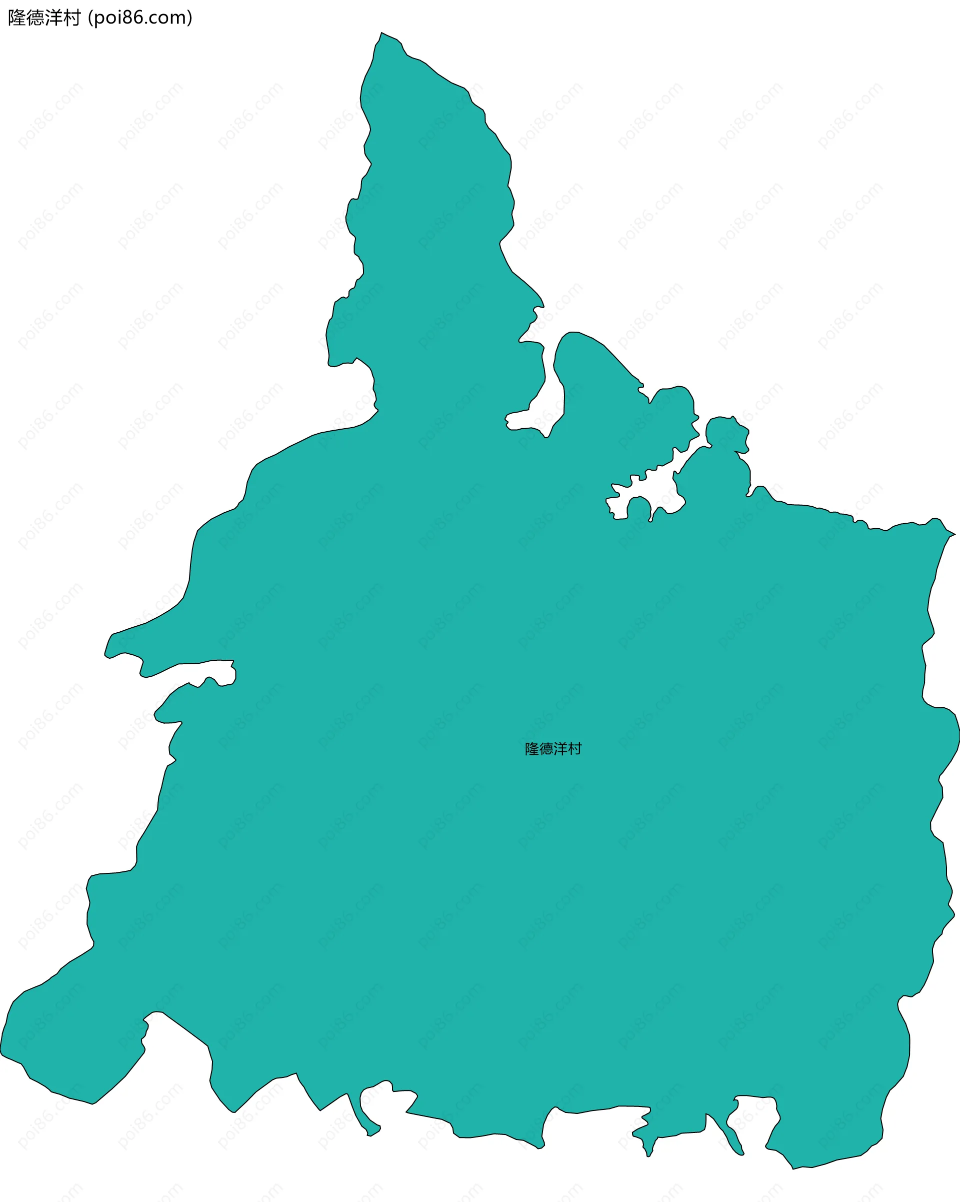 隆德洋村边界地图