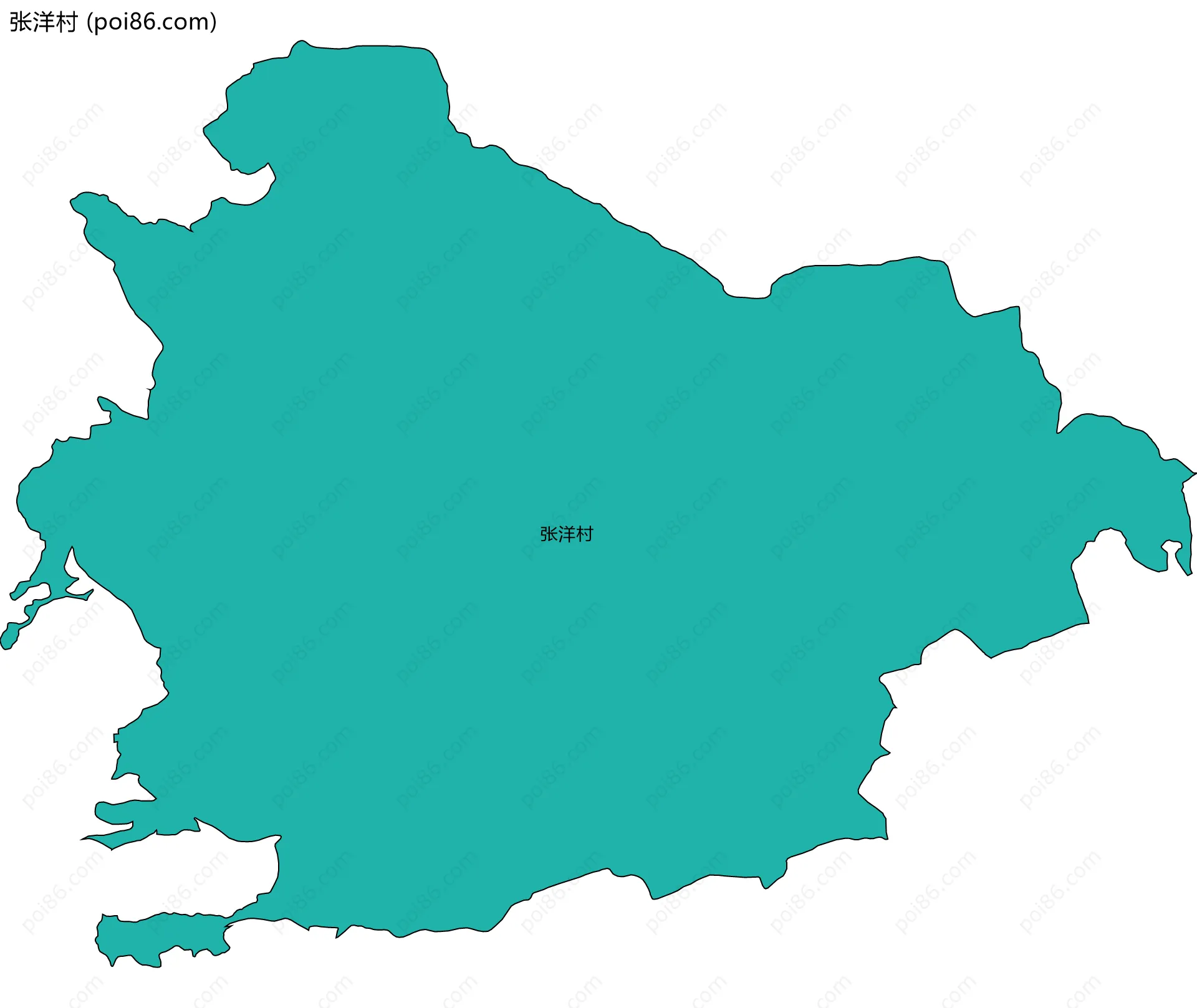 张洋村边界地图