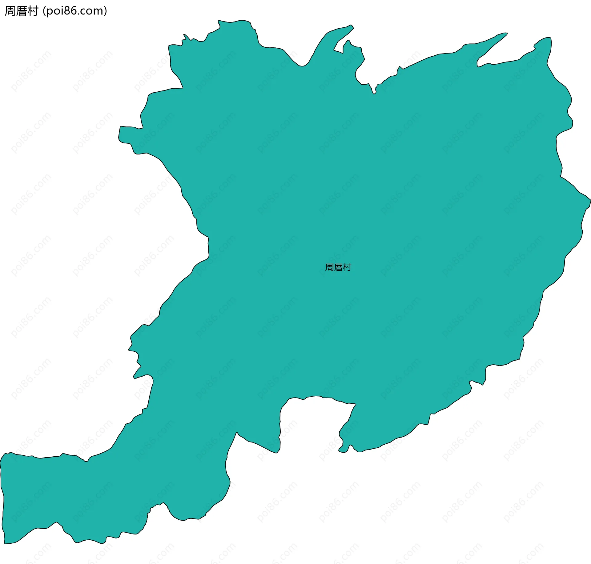 周厝村边界地图