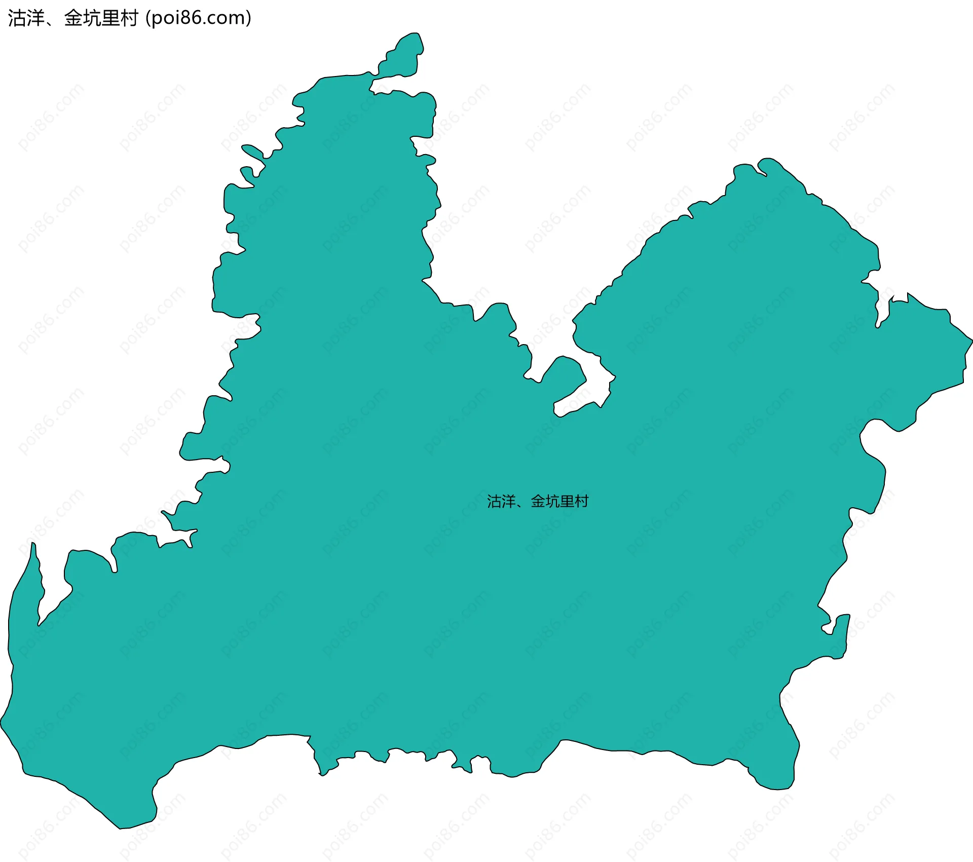 沽洋、金坑里村边界地图