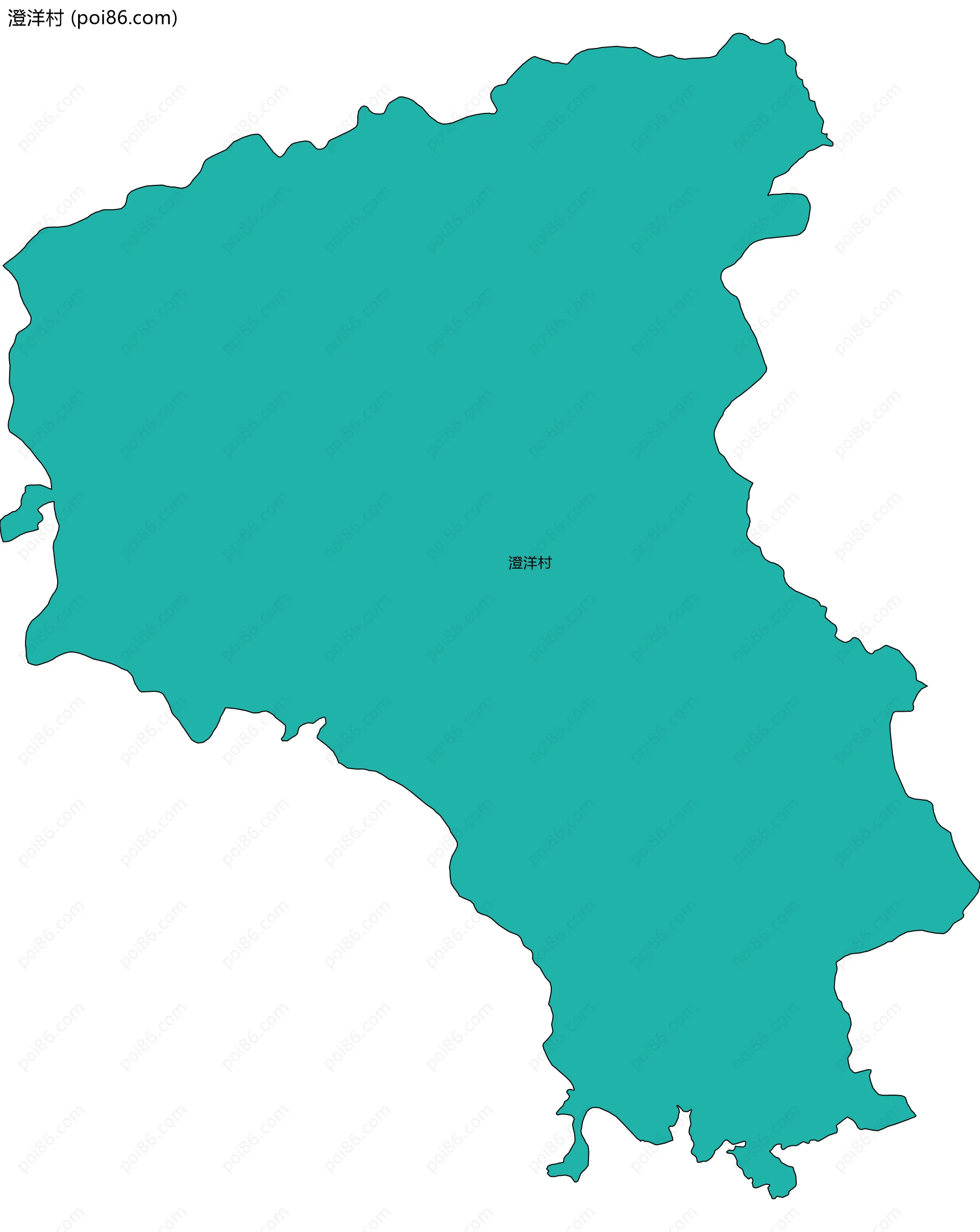 澄洋村边界地图