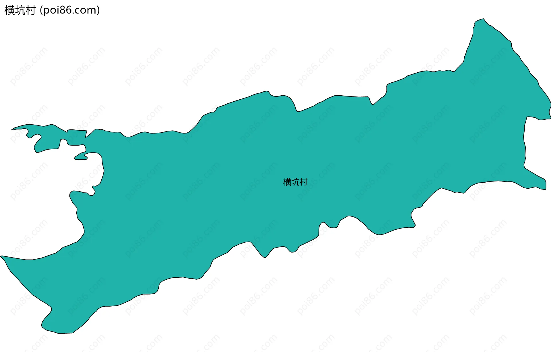 横坑村边界地图