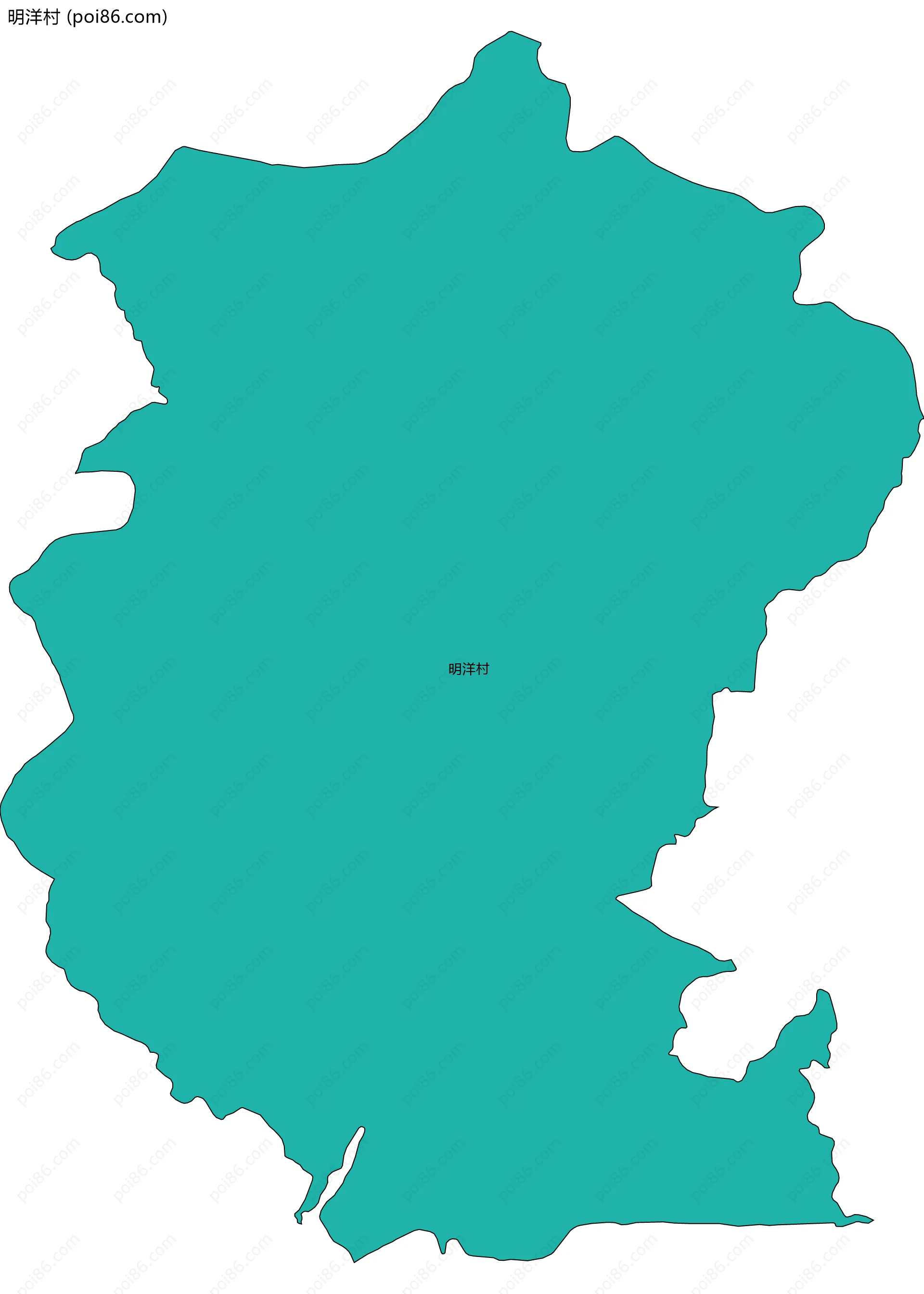 明洋村边界地图