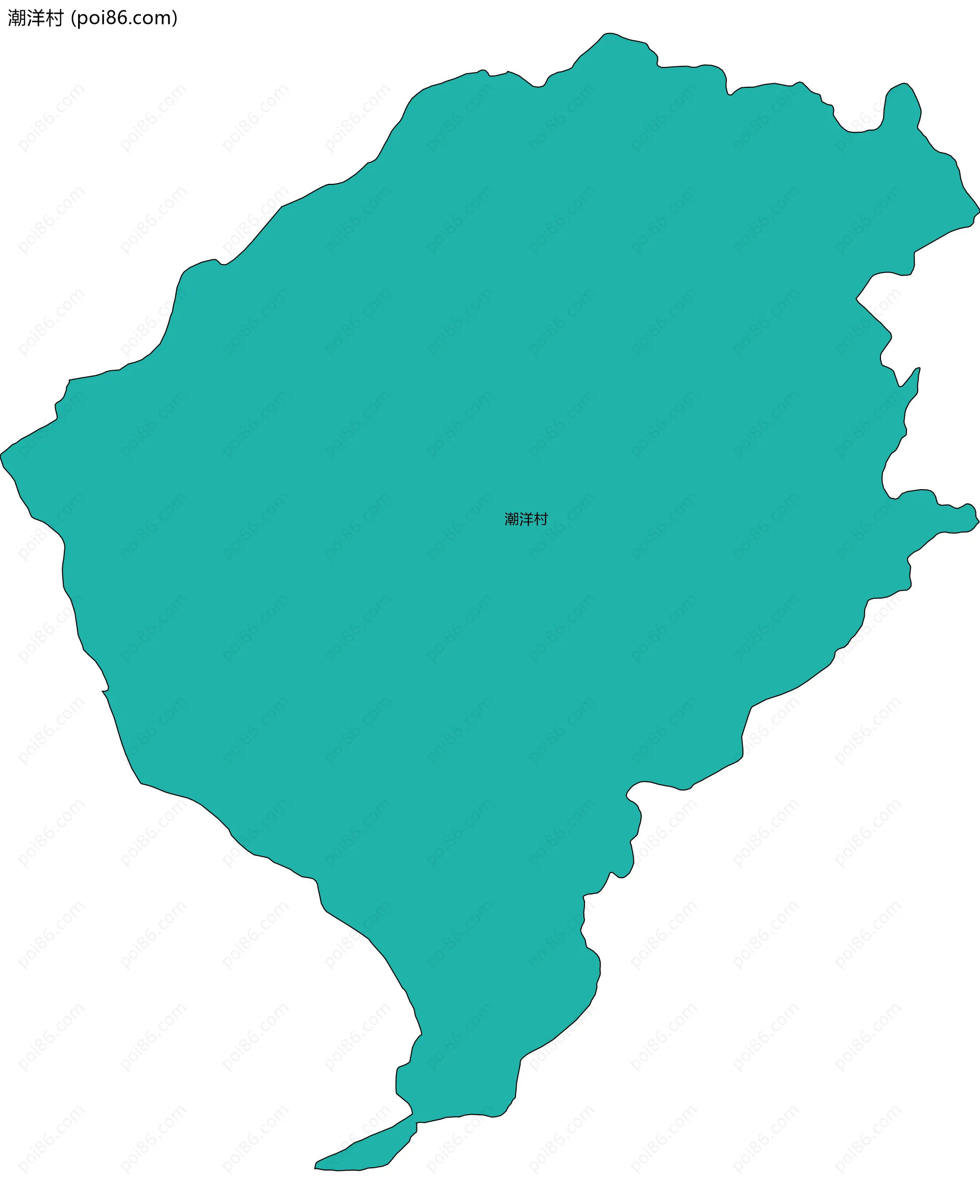 潮洋村边界地图