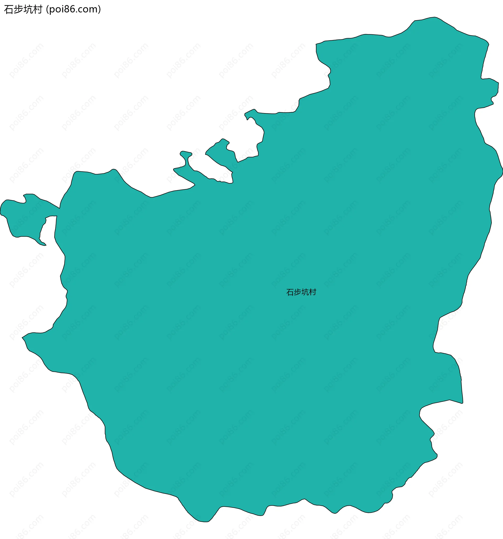 石步坑村边界地图