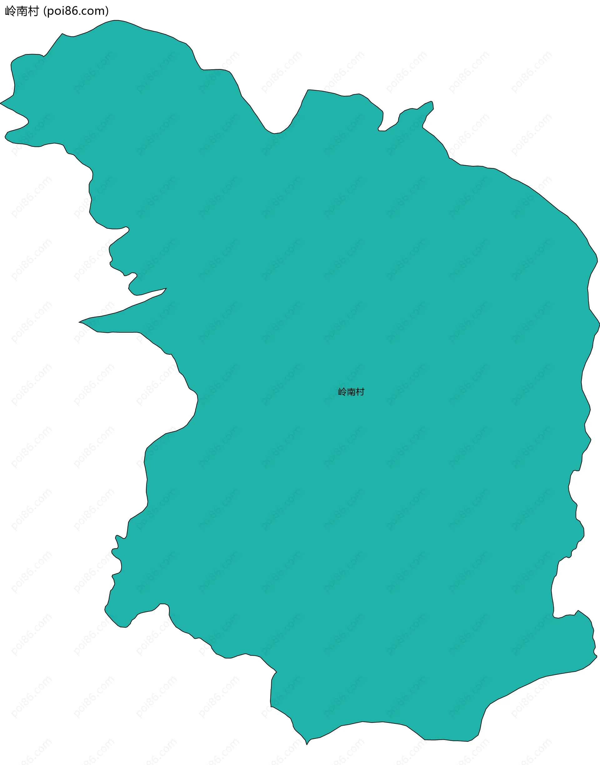 岭南村边界地图