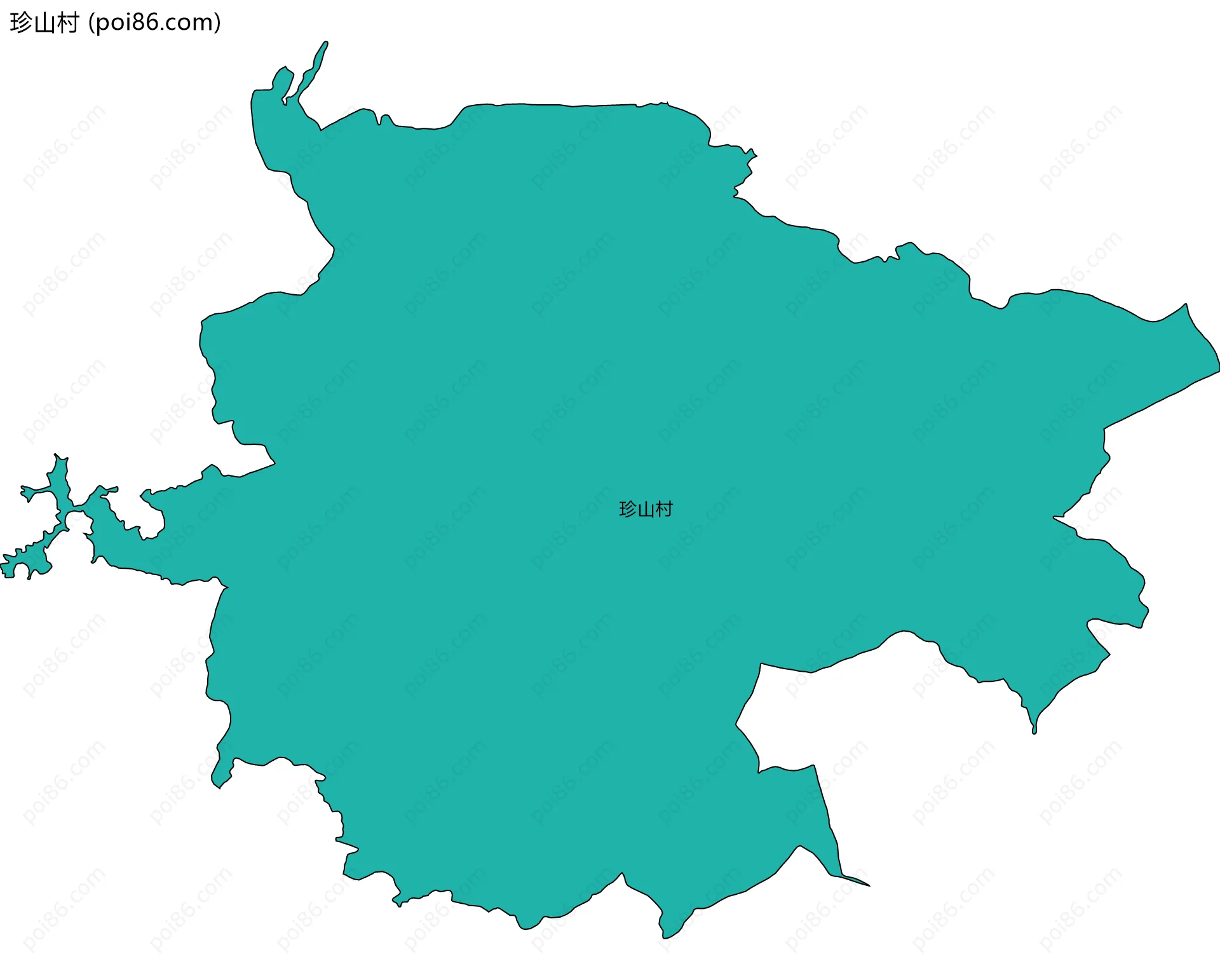 珍山村边界地图