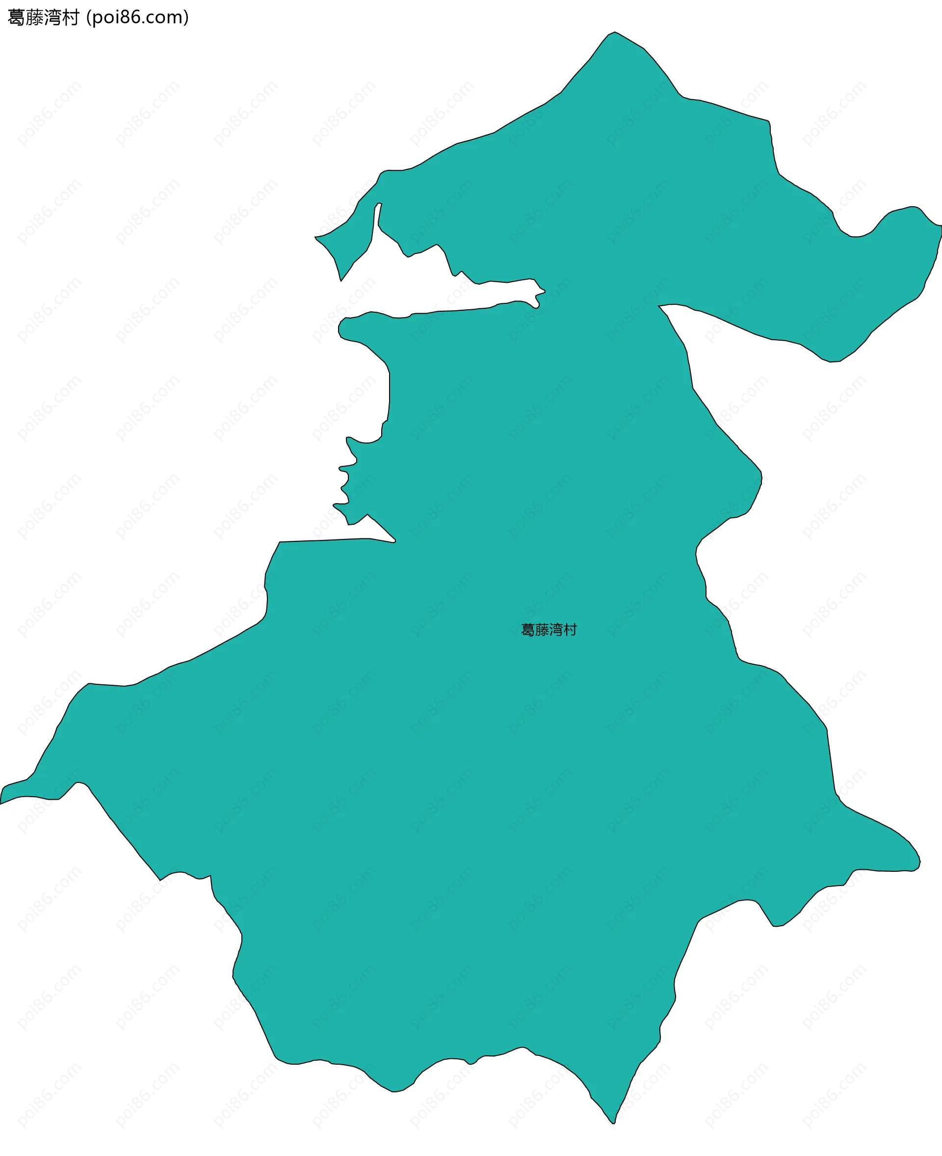 葛藤湾村边界地图