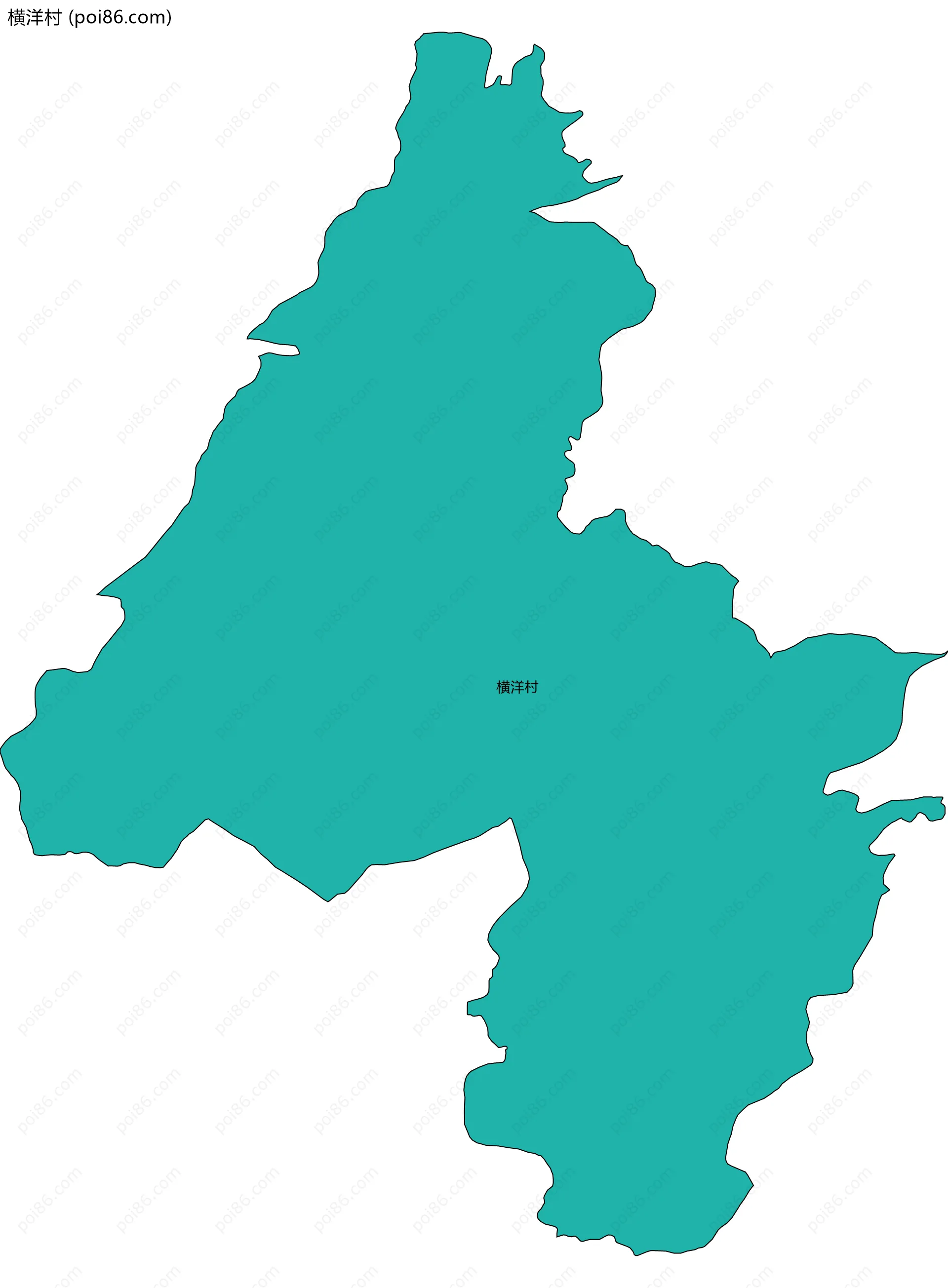 横洋村边界地图